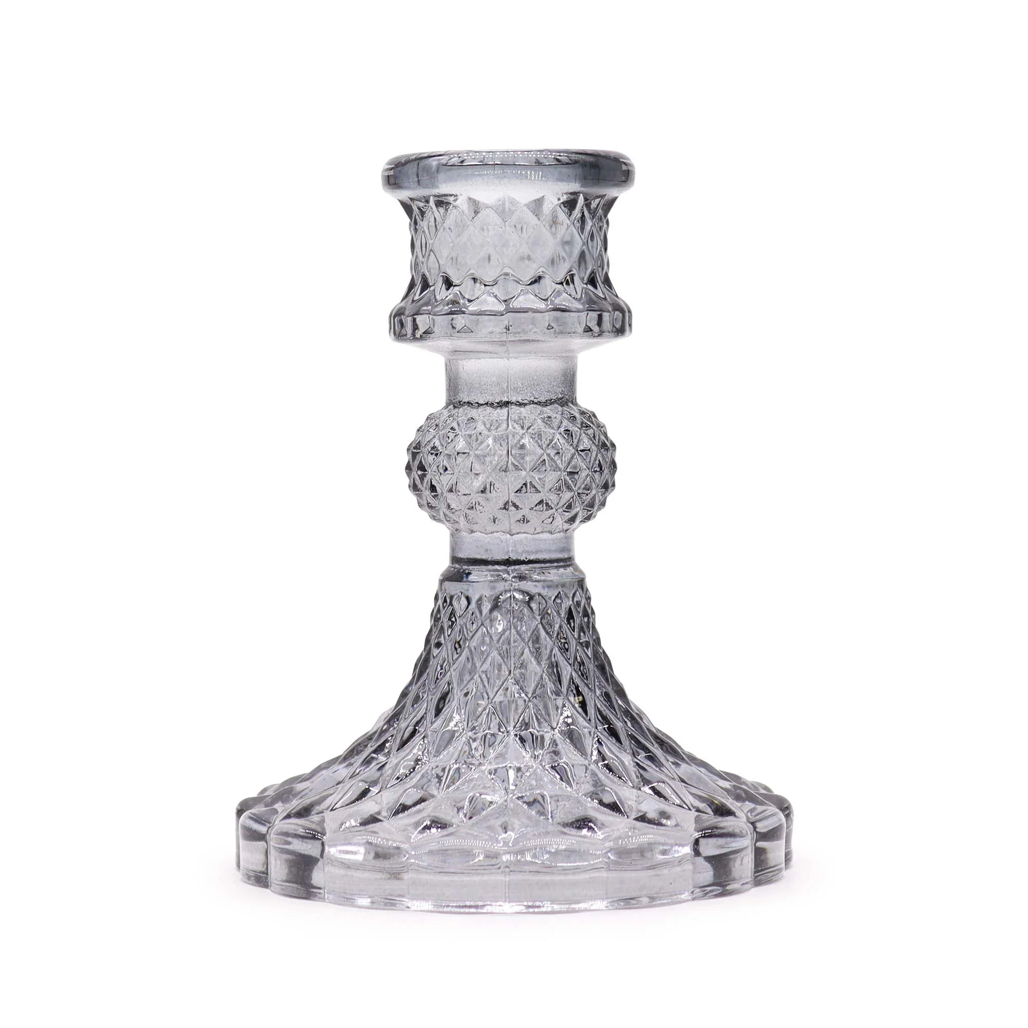 Midnight Grey Vintage Dinner Candle Holder