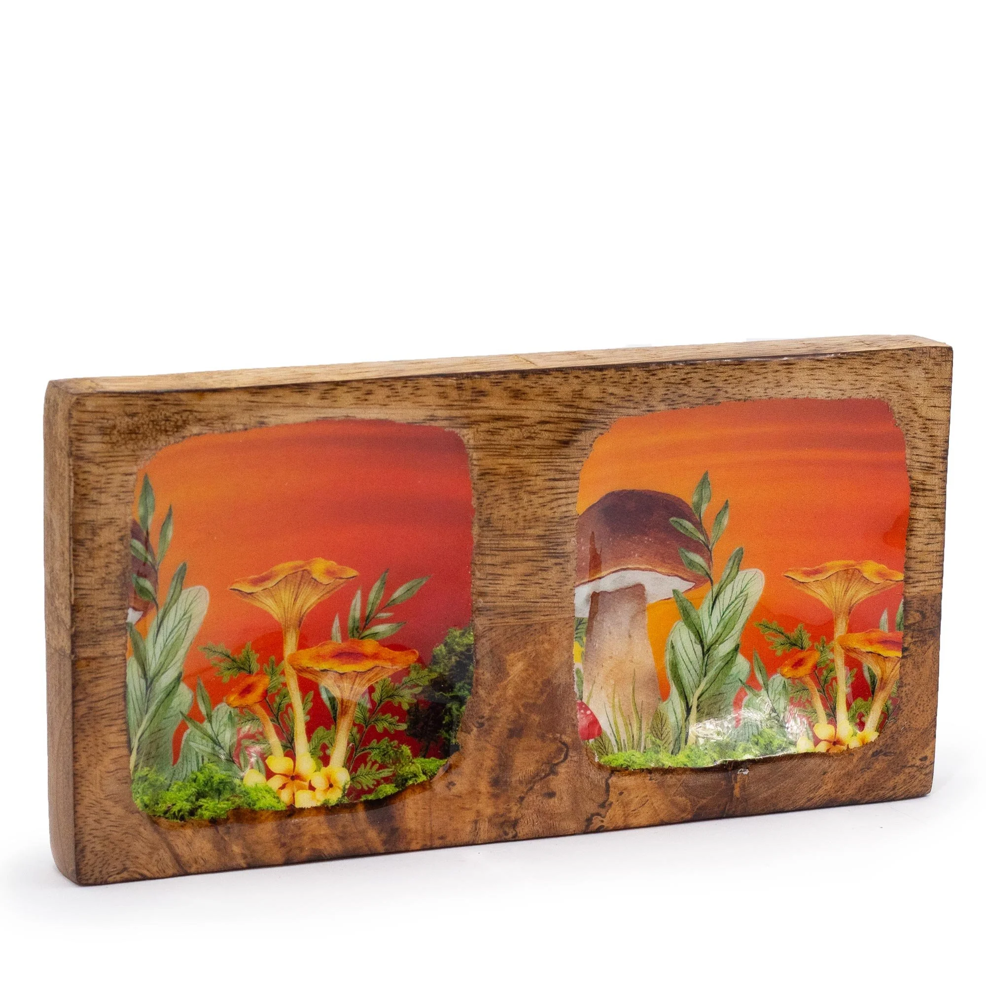 Orange Double Mushroom Trinket Tray