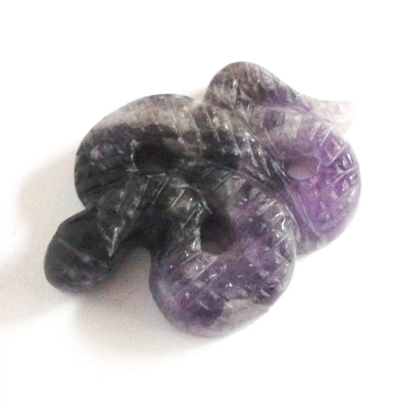 Amethyst Snake Carving