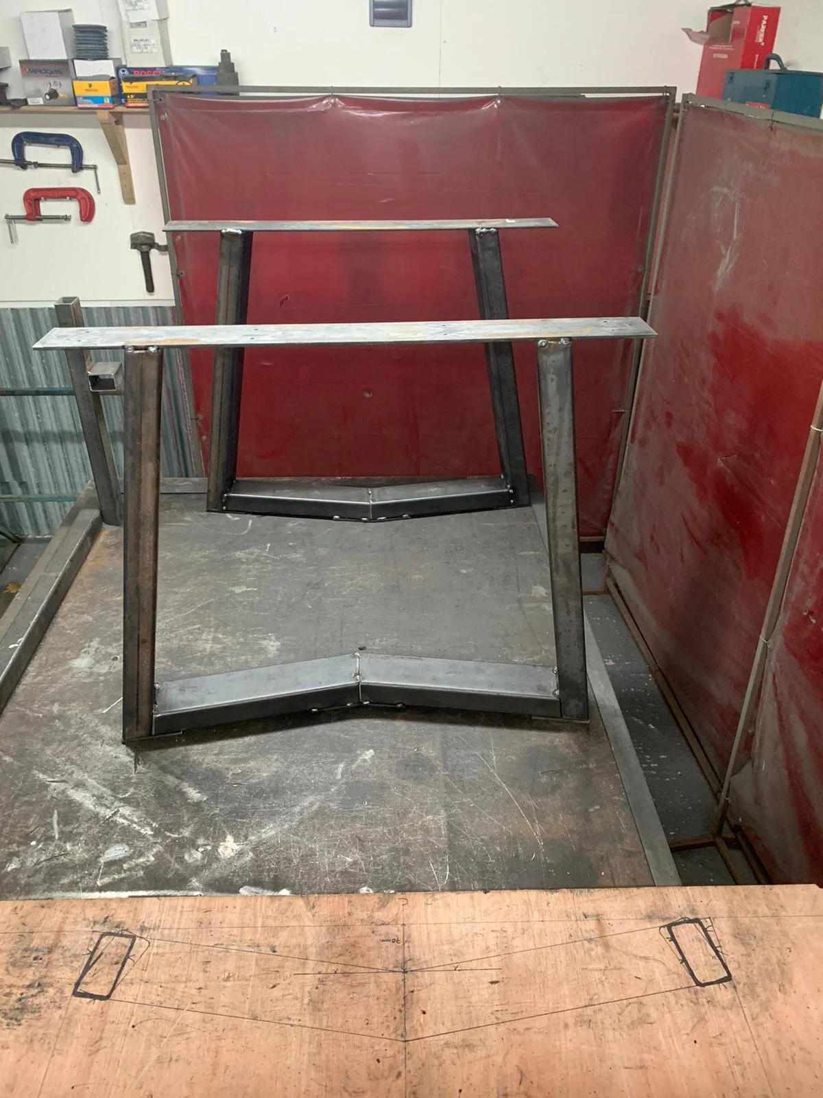 V Bar set of legs