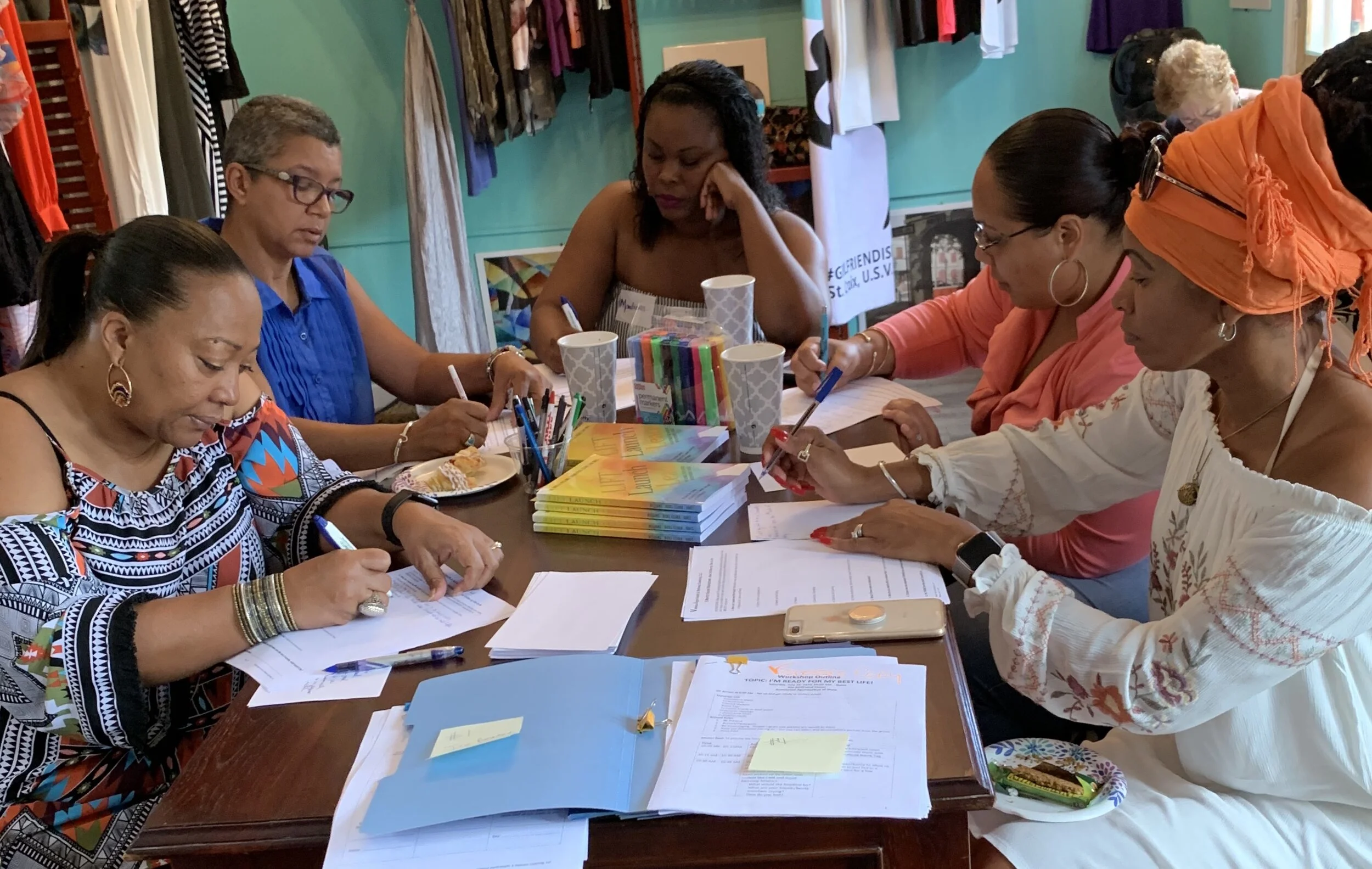 Goal Setting Workshop - Women developing their “SMART” goals and laying out tangible action steps for implementing them!