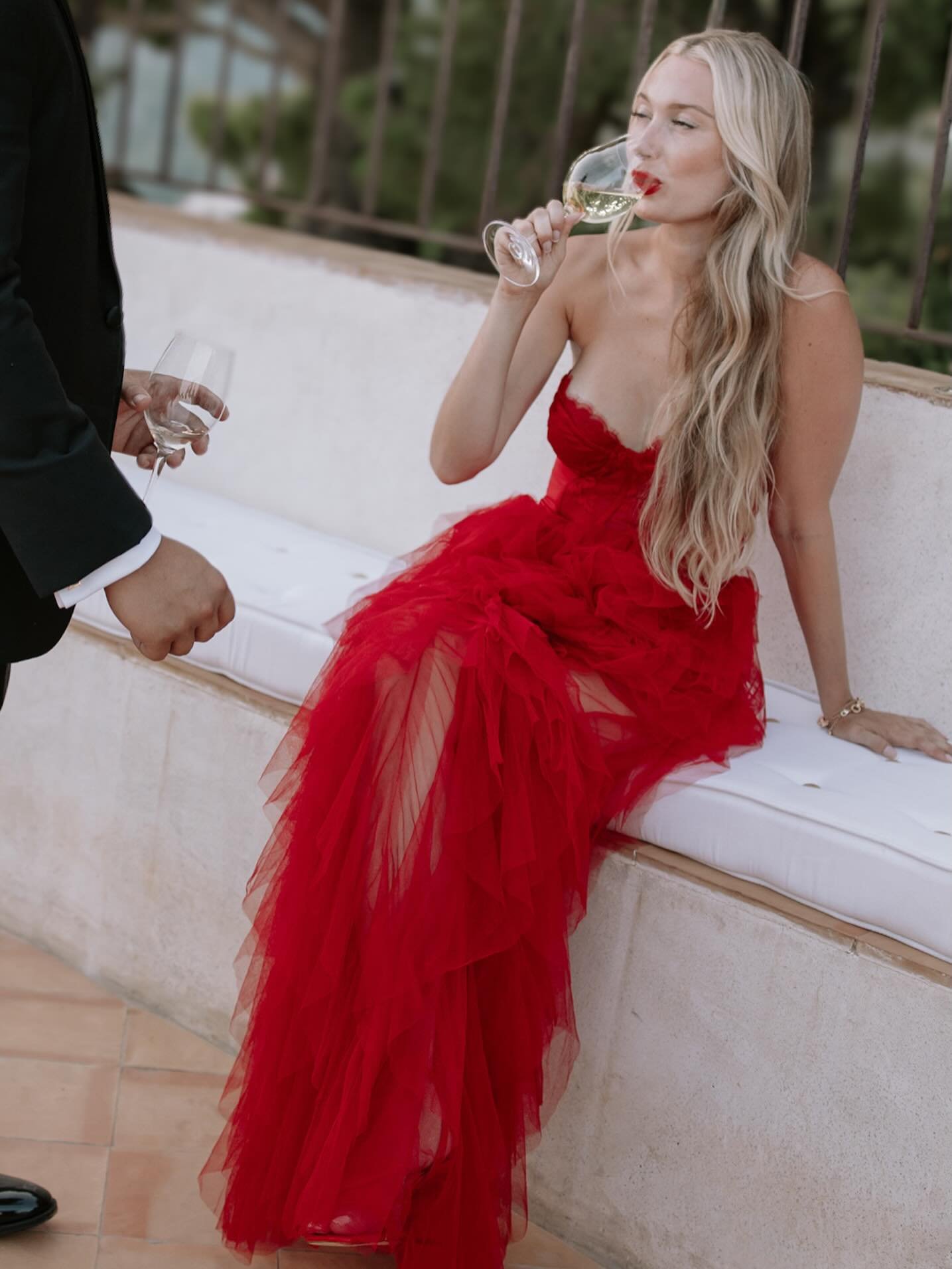 red accent for the festive season