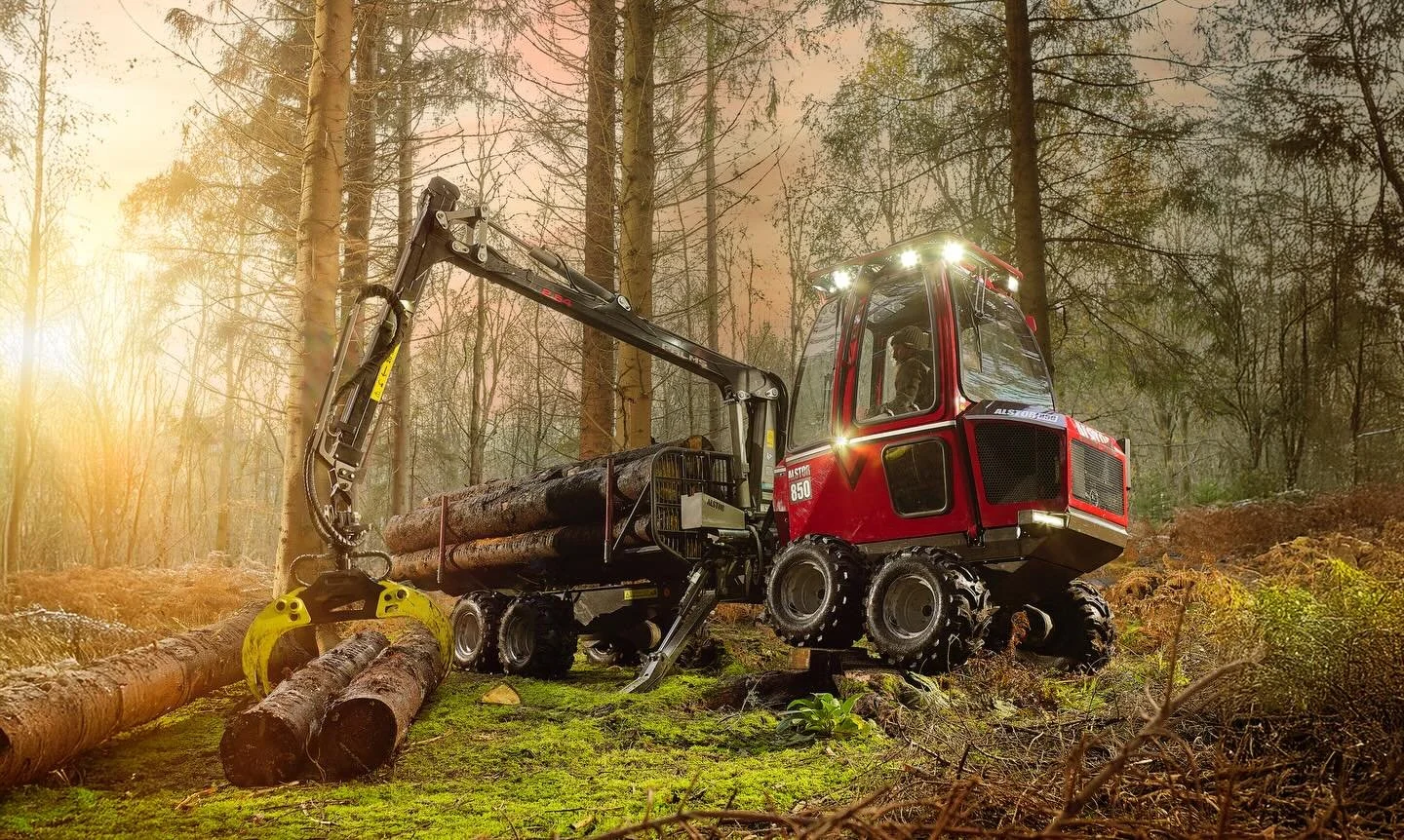 Capturing Alstor forestry machinery on location in Shropshire for @homeforestry. #phaseone #tethertools #elinchrom #machineryphotography #ukproductphotographer