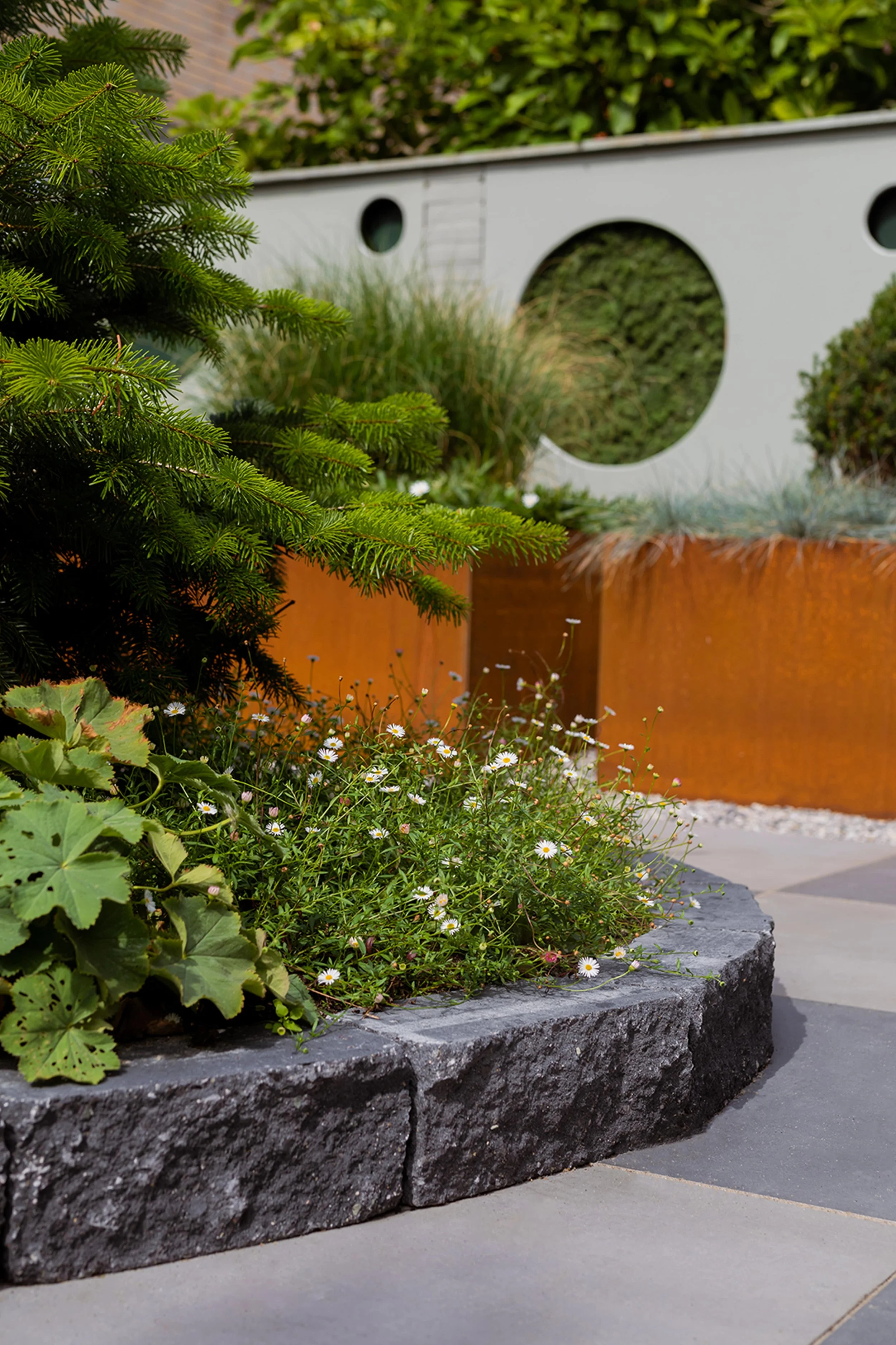 Cliff walling border rond