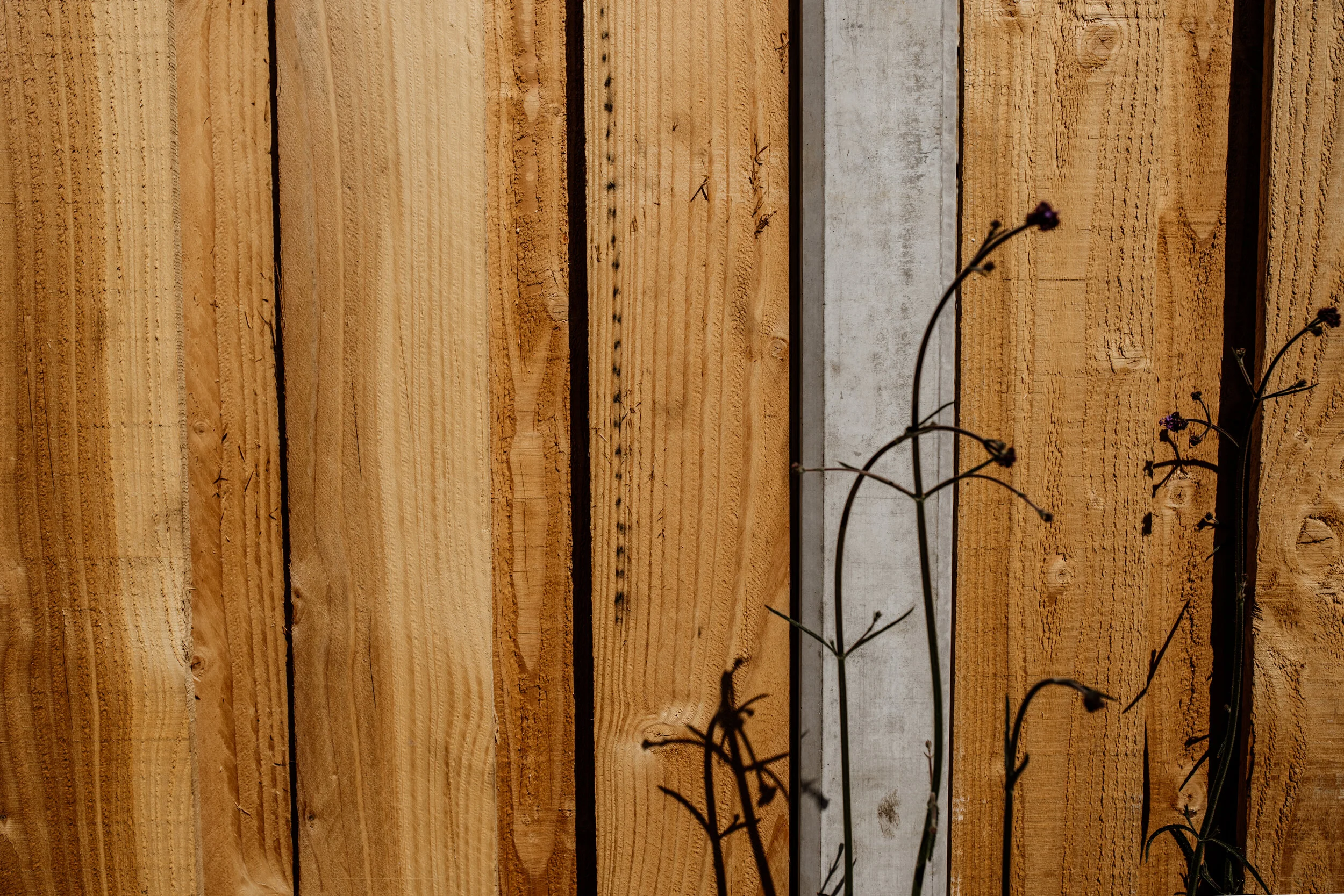 Natuurlijke houten schutting
