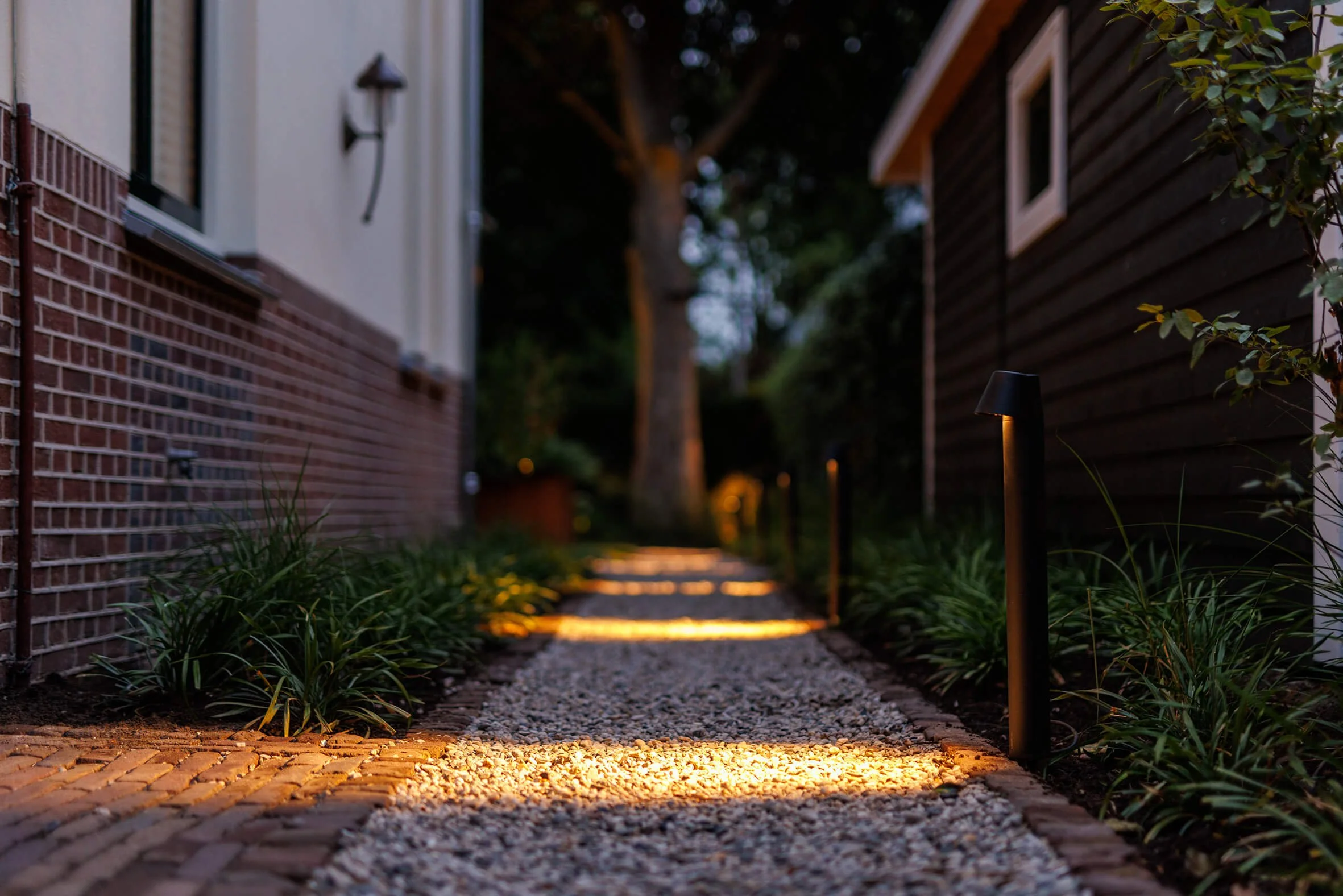 Oberon pad verlichten buiten