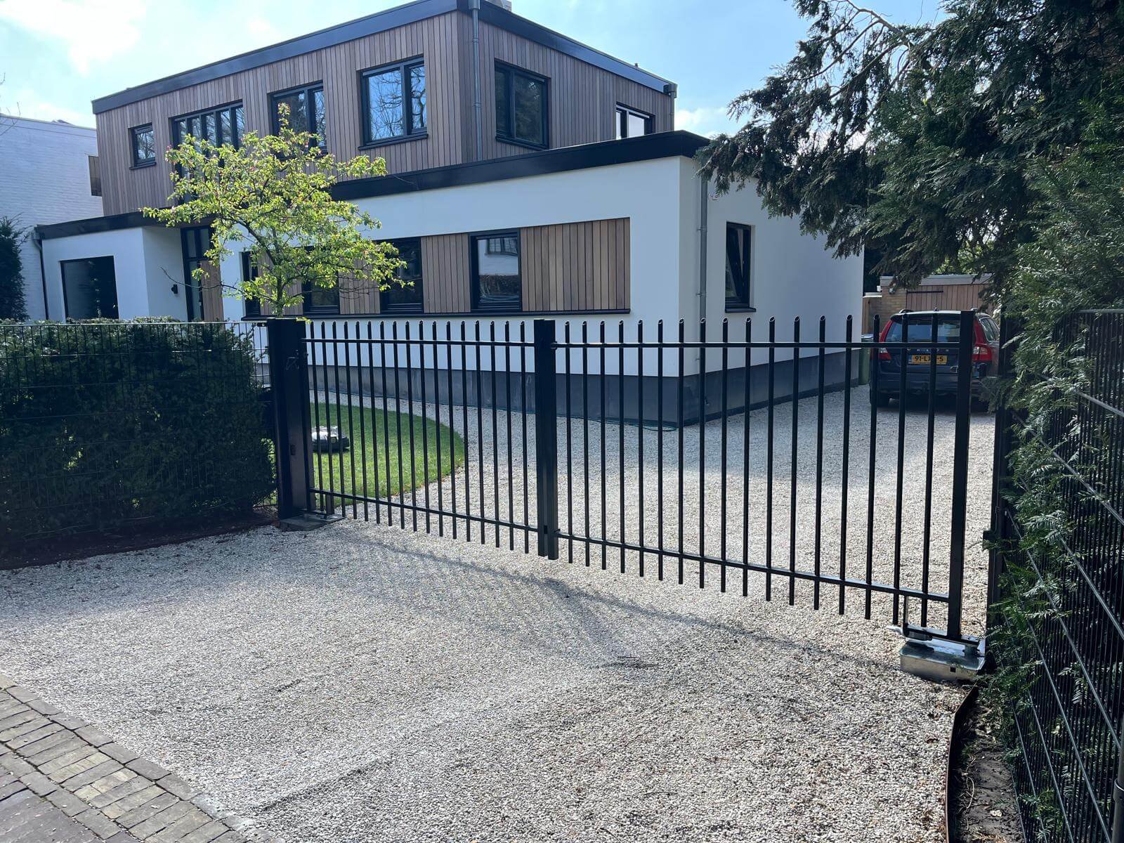 Grind en split voor de oprit