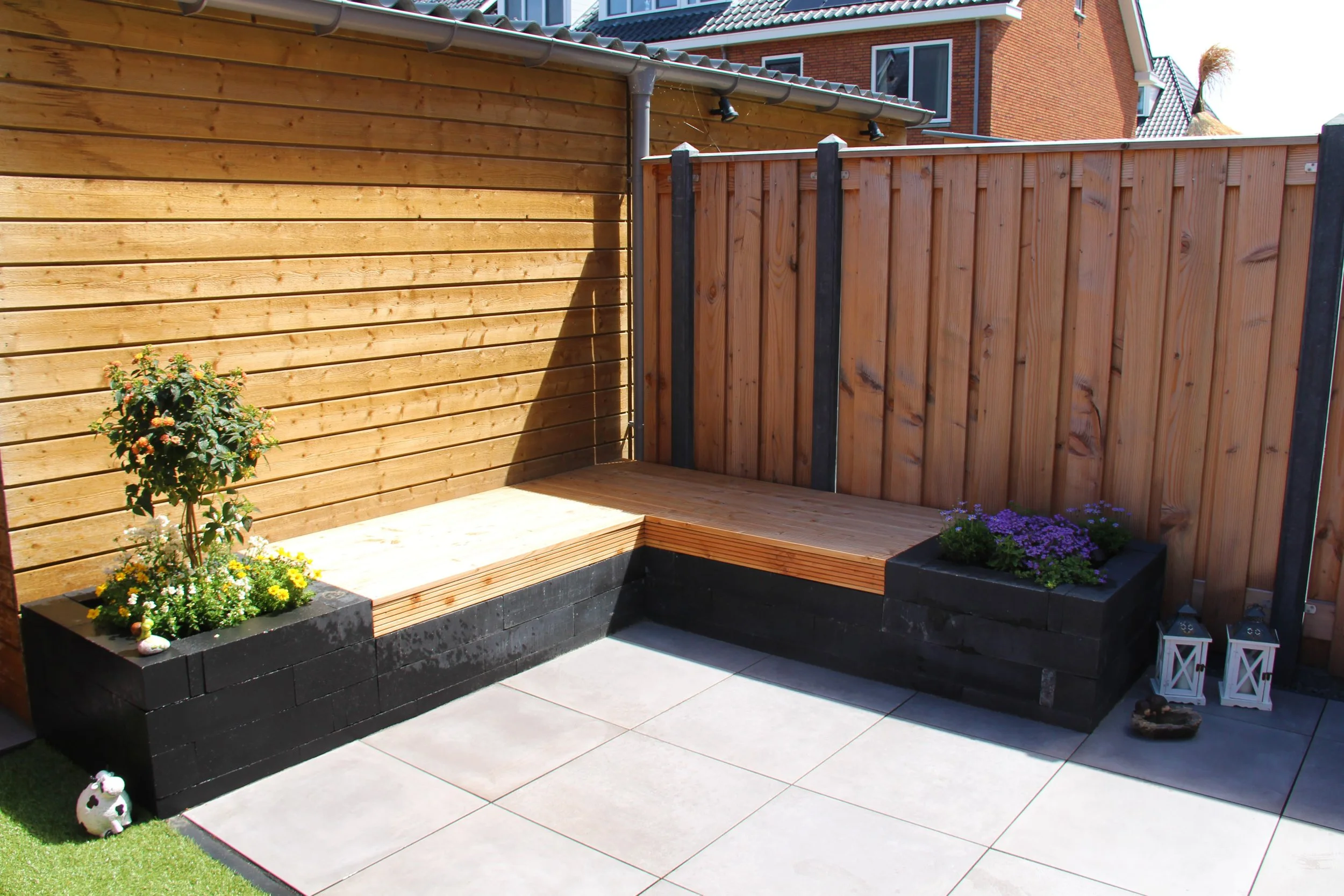 Houten tuinafscheiding