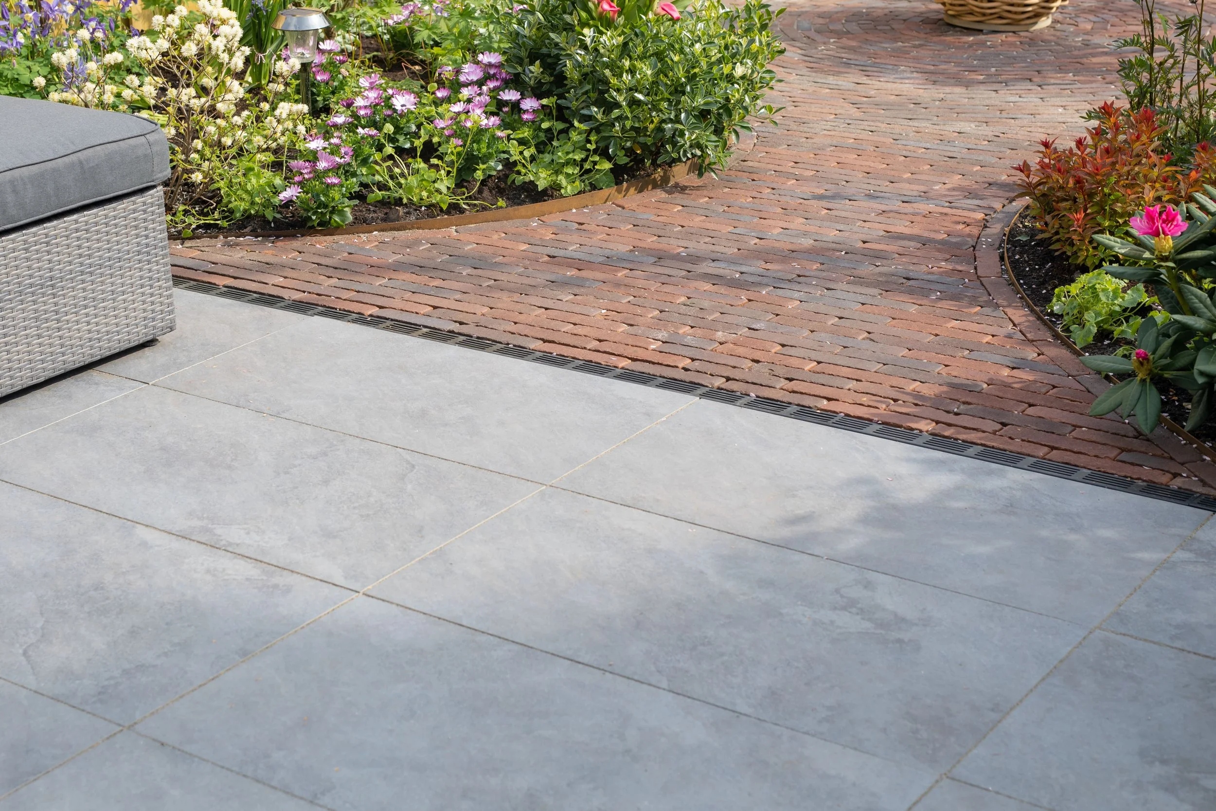 garden drain zwarte aluminium goten