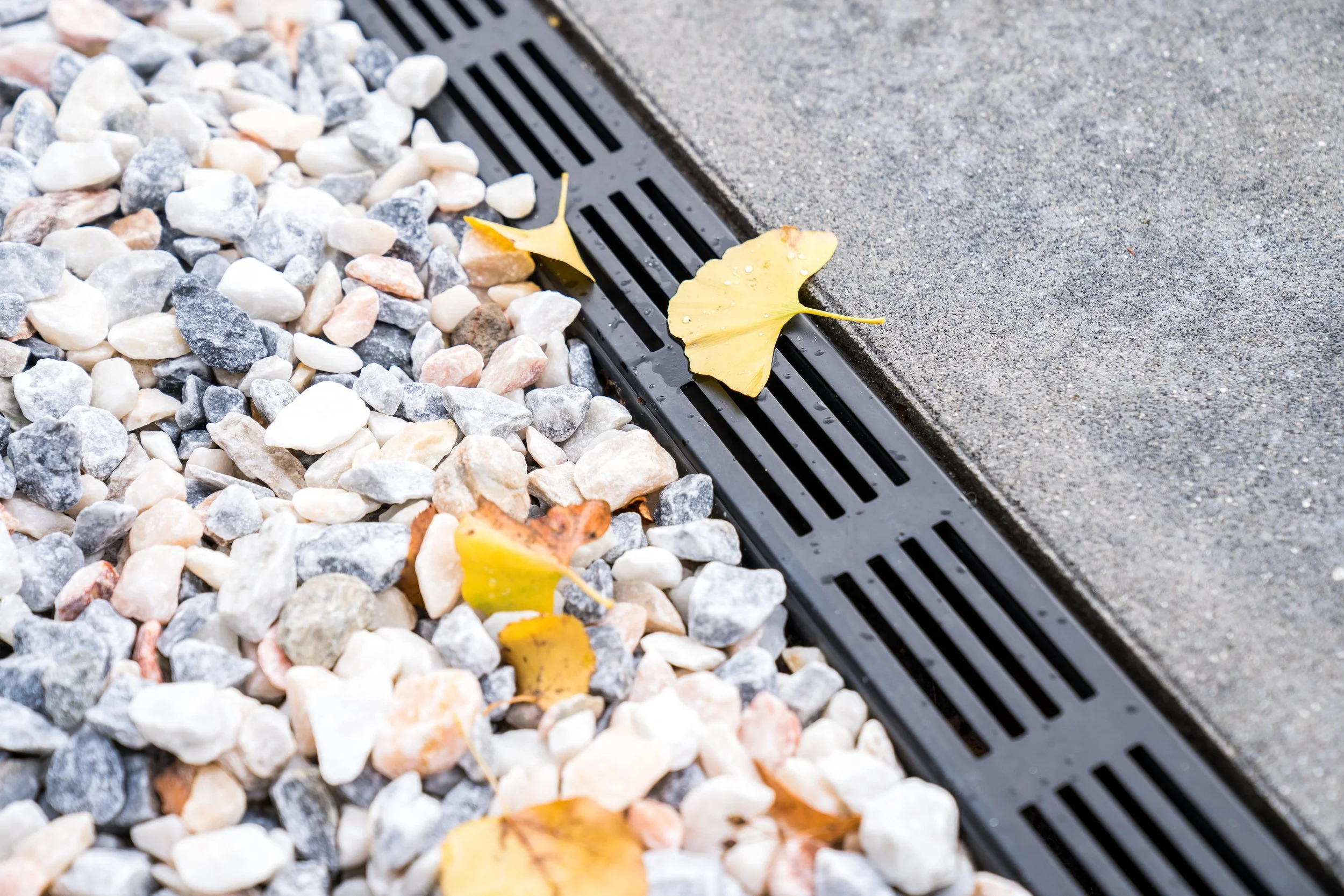 Garden drain zwart aluminium goten