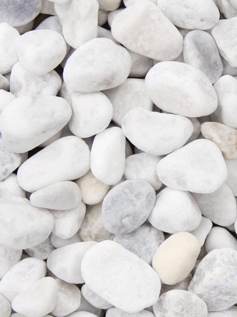 Tuin met grind Carara grind 25-40 mm.