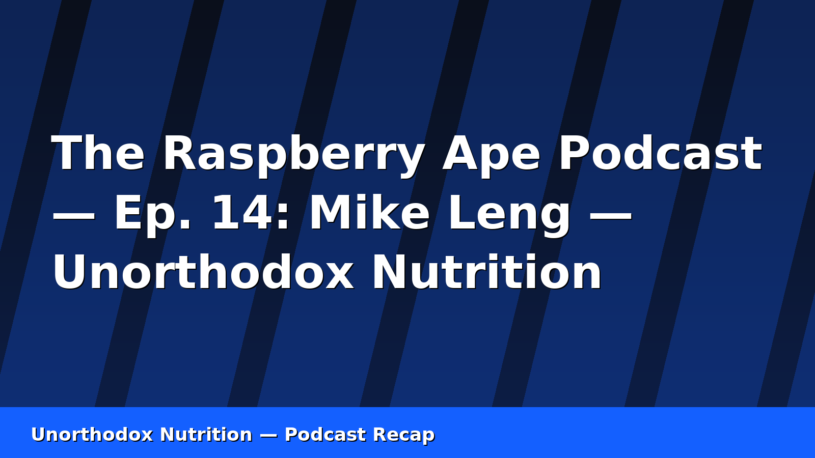 Weight Cuts Without the Drama (Raspberry Ape Podcast – Ep. 14)