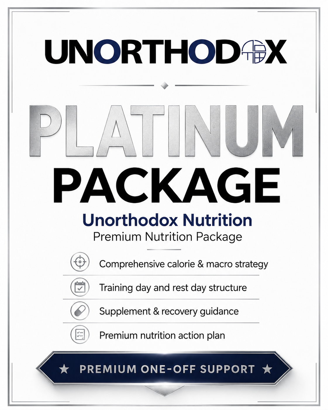 Platinum One Off Nutrition plan for BJJ and MMA