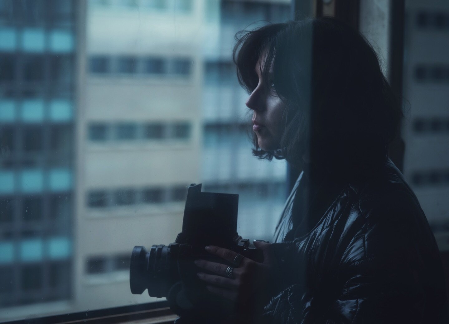 Portrait of @niamh_mcinally, seen halfway up an empty tower block, camera in hand as you&rsquo;ll often find her. 
Visit her first solo show, opening this Friday night at @thealchemyexperiment 
.
I shot so many events last year, I didn&rsquo;t get to