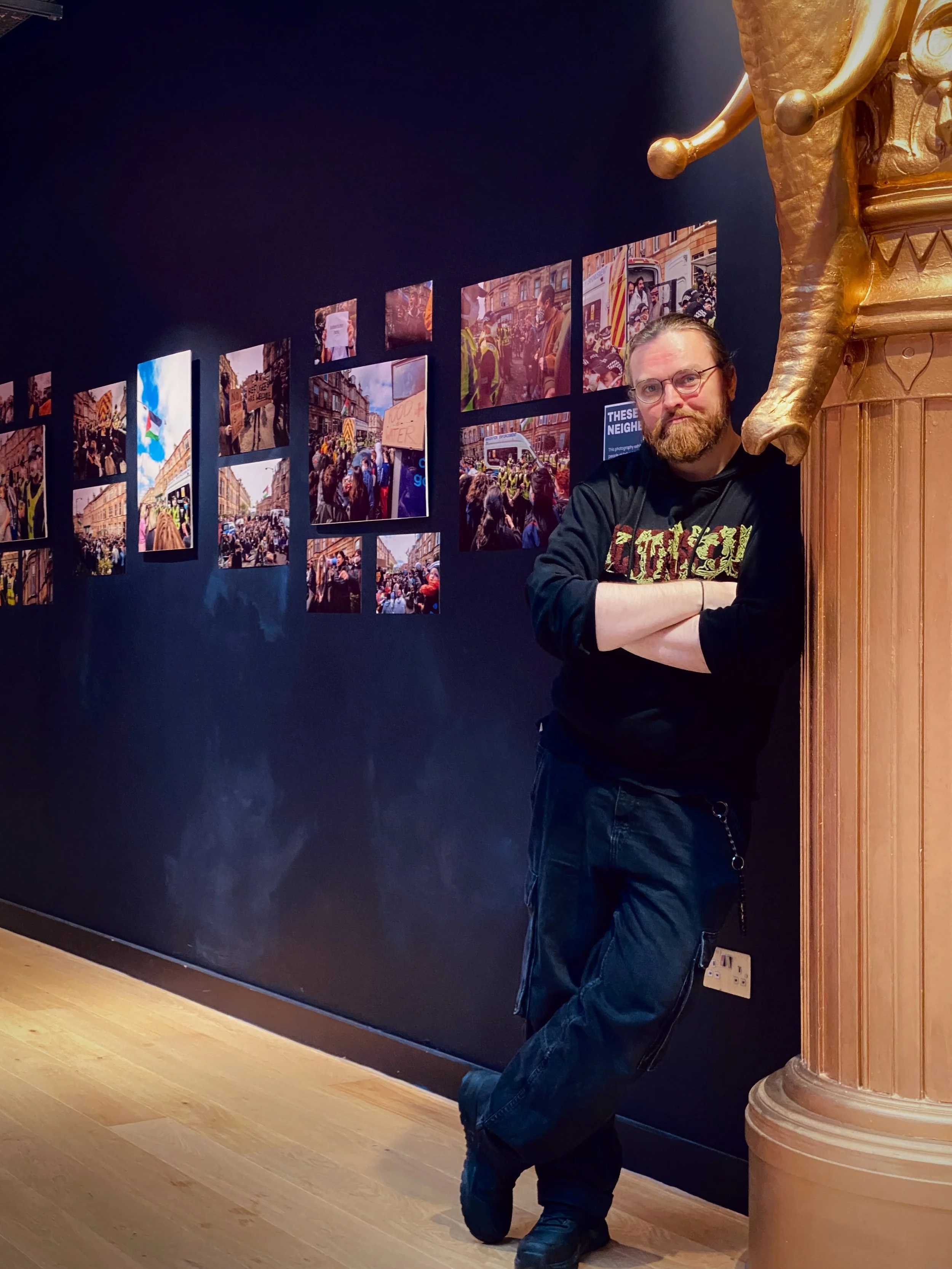 There Are Our Neighbours - my photography exhibition documenting the direct action of Kenmure Street in 2021 is now installed and free to visit within the stunning @citizenstheatre !!
It coincides with the new stage production of the same name; These