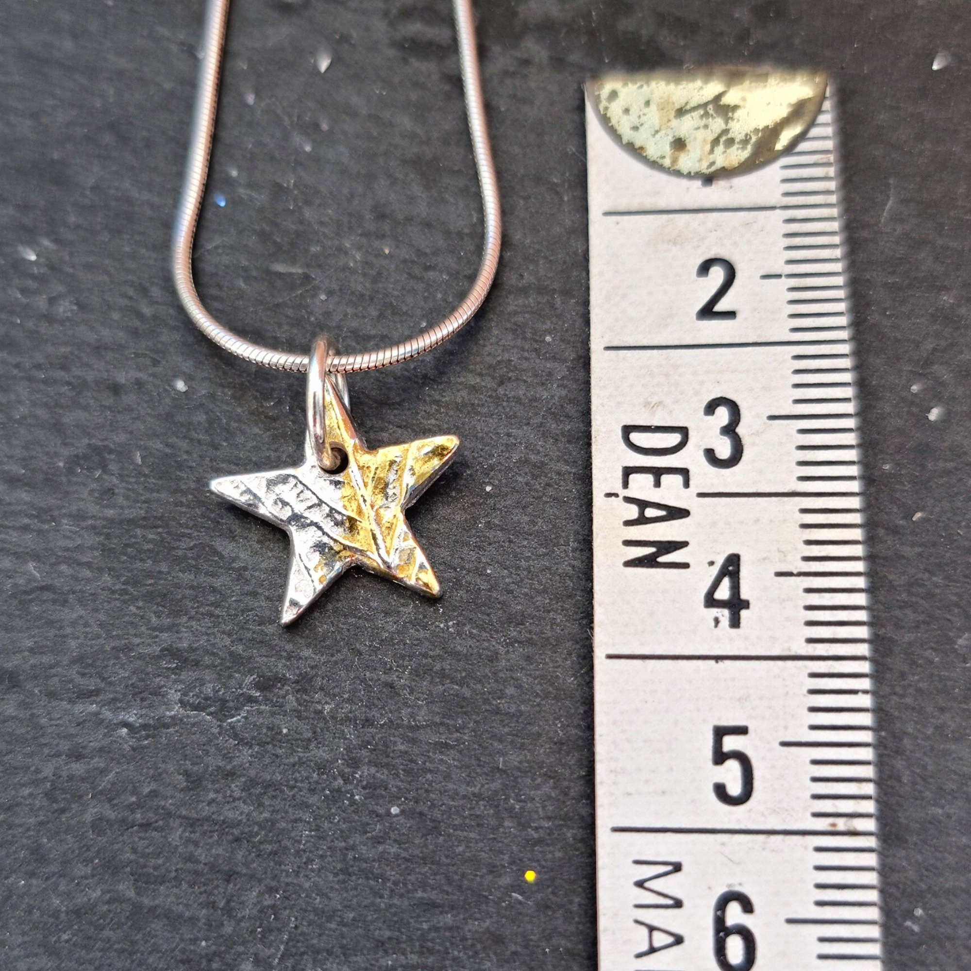 Silver and gold Star Necklace