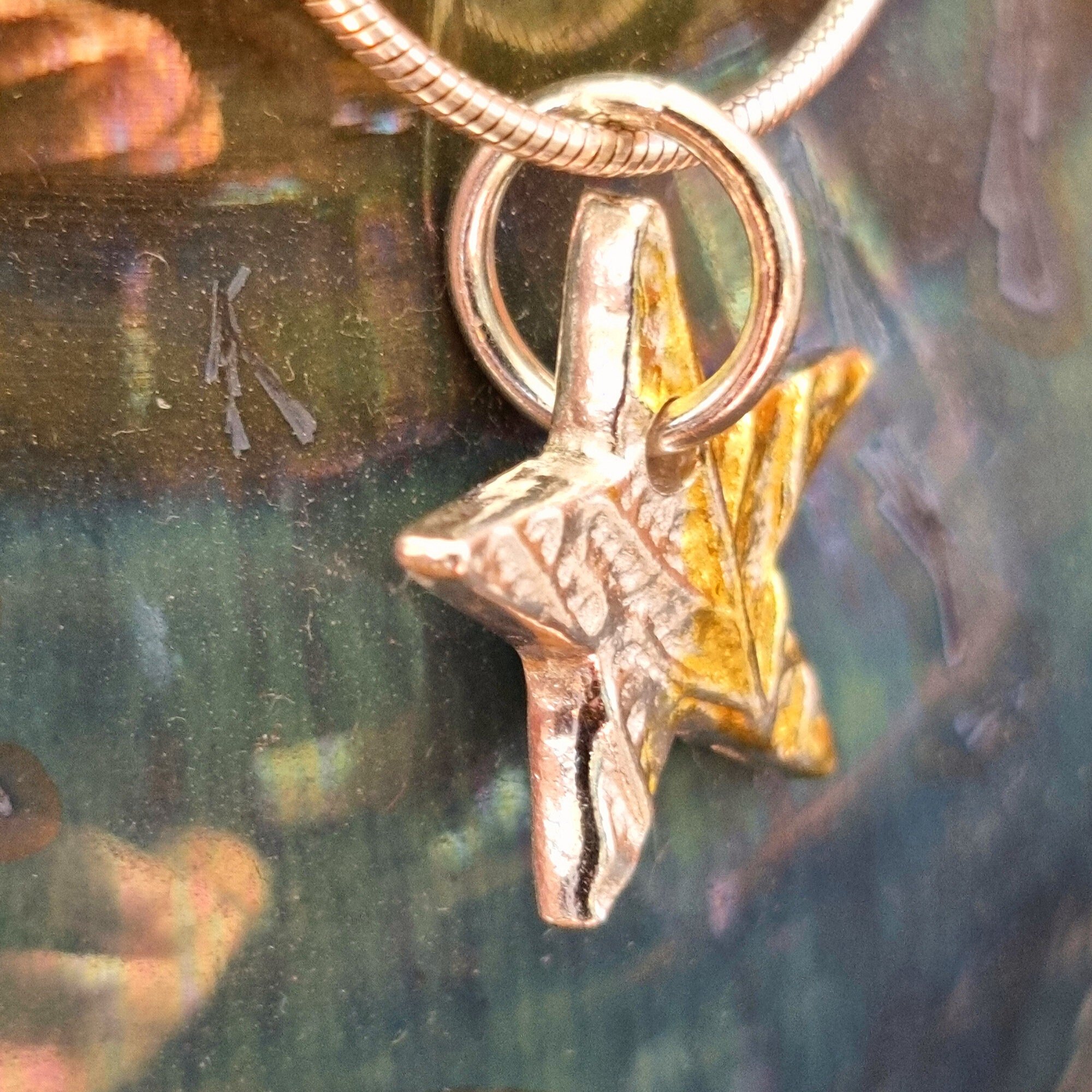 Silver and gold Star Necklace