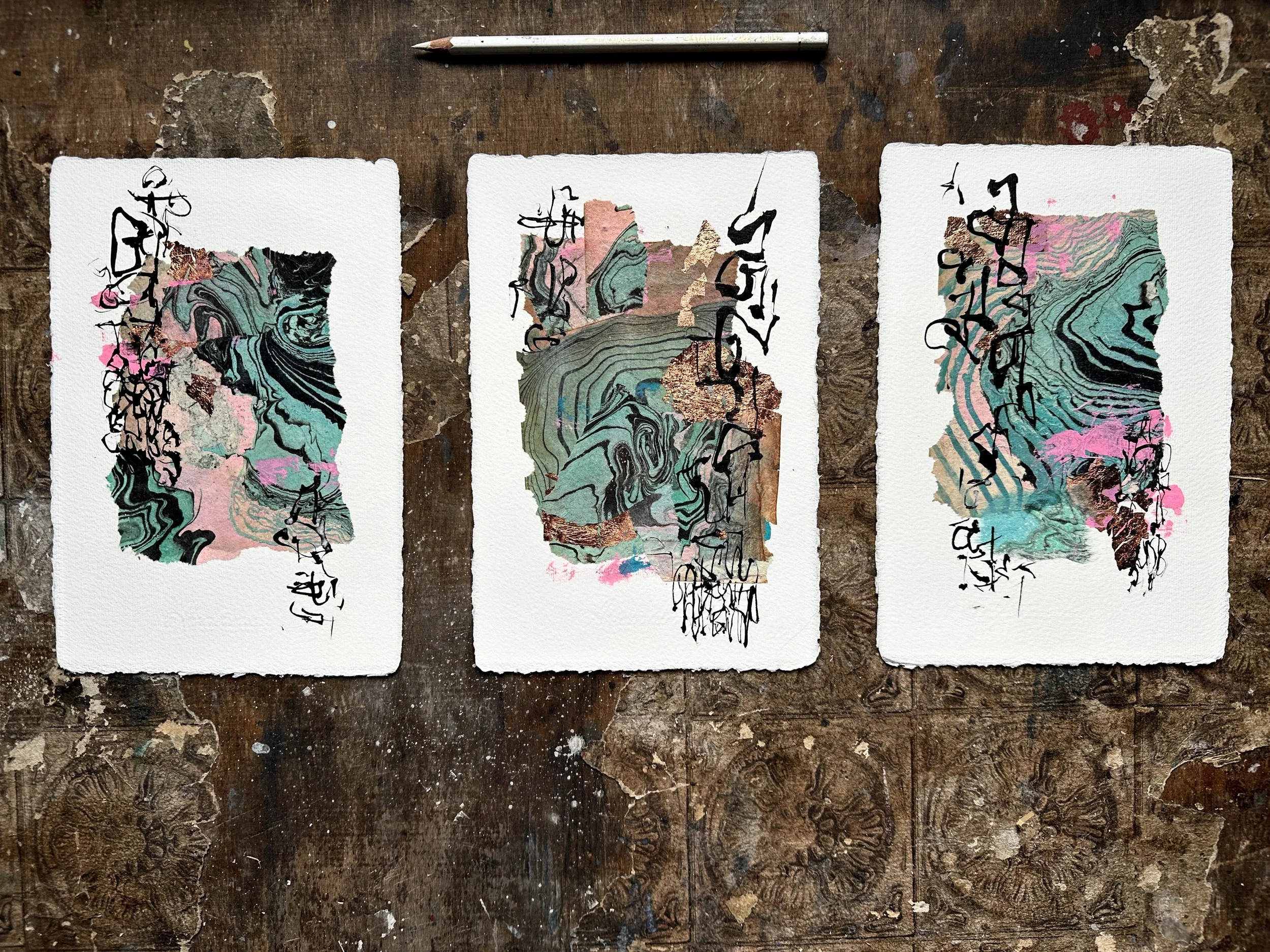 Mini Abstract Triptych