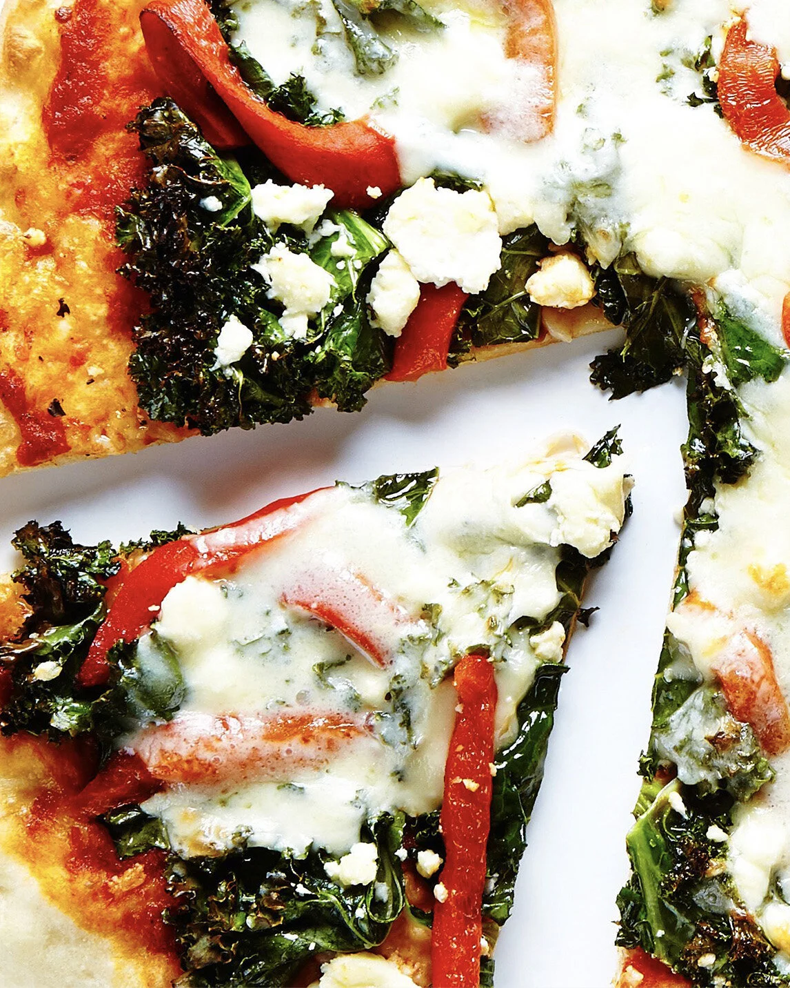 Kale and Roasted Red Pepper Pizza Recipe — Bite Me More