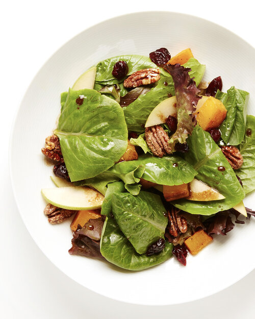 squash pecan pear salad