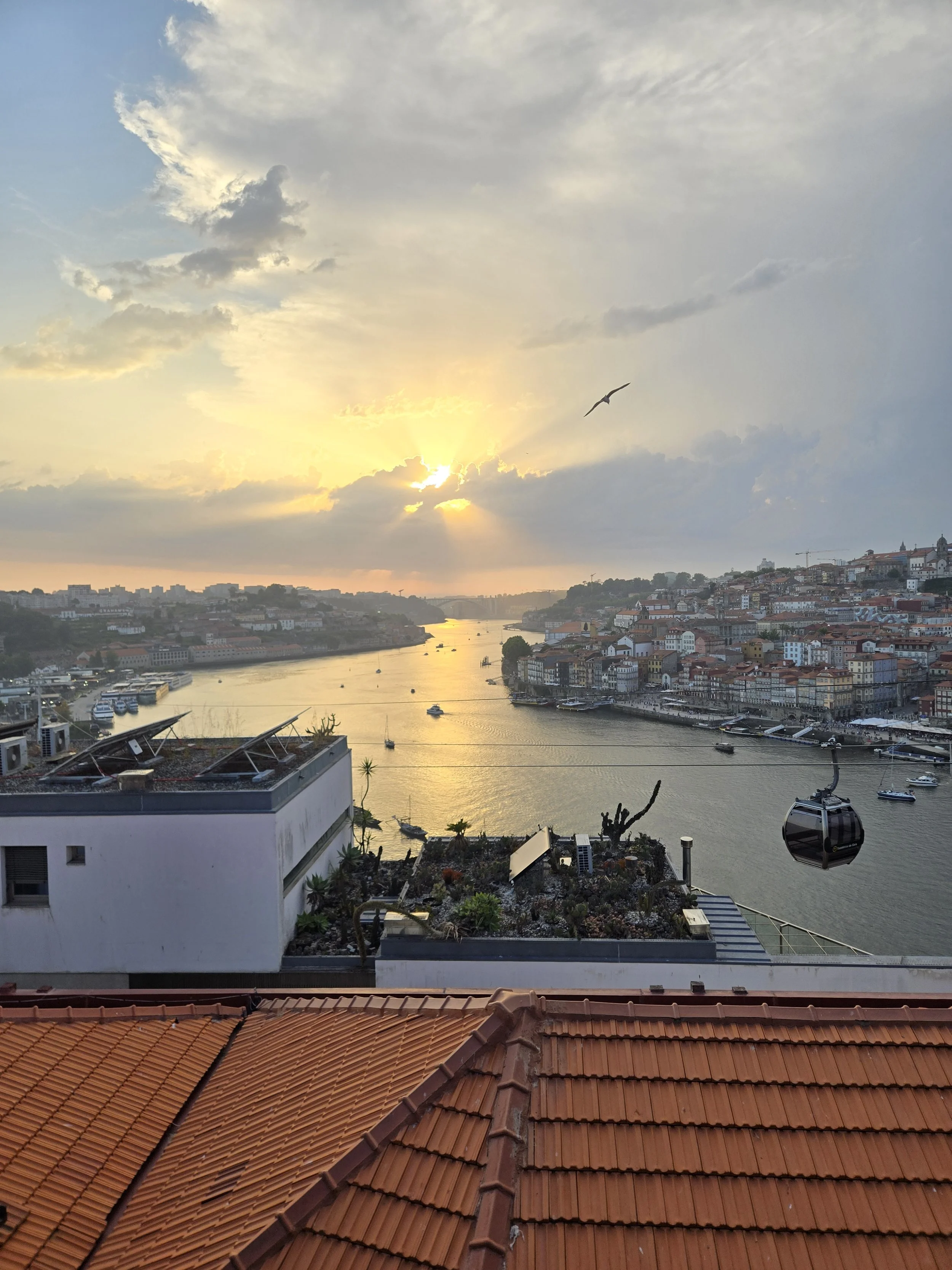Picture of sunset in Porto Portugal