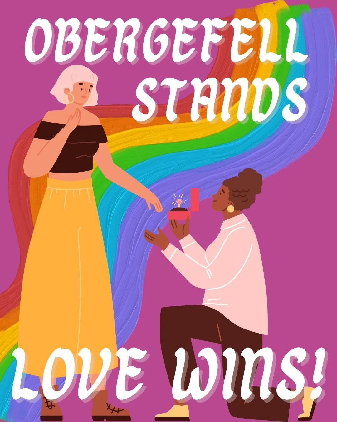 Raise a glass to freedom! 

Today, the Supreme Court rejected a petition to overturn the landmark Obergefell v. Hodges decision that legalized same-sex marriage nationwide. 

#lgbtq #gaymarriage #lovei̇slove #queerpride #lovewins🌈