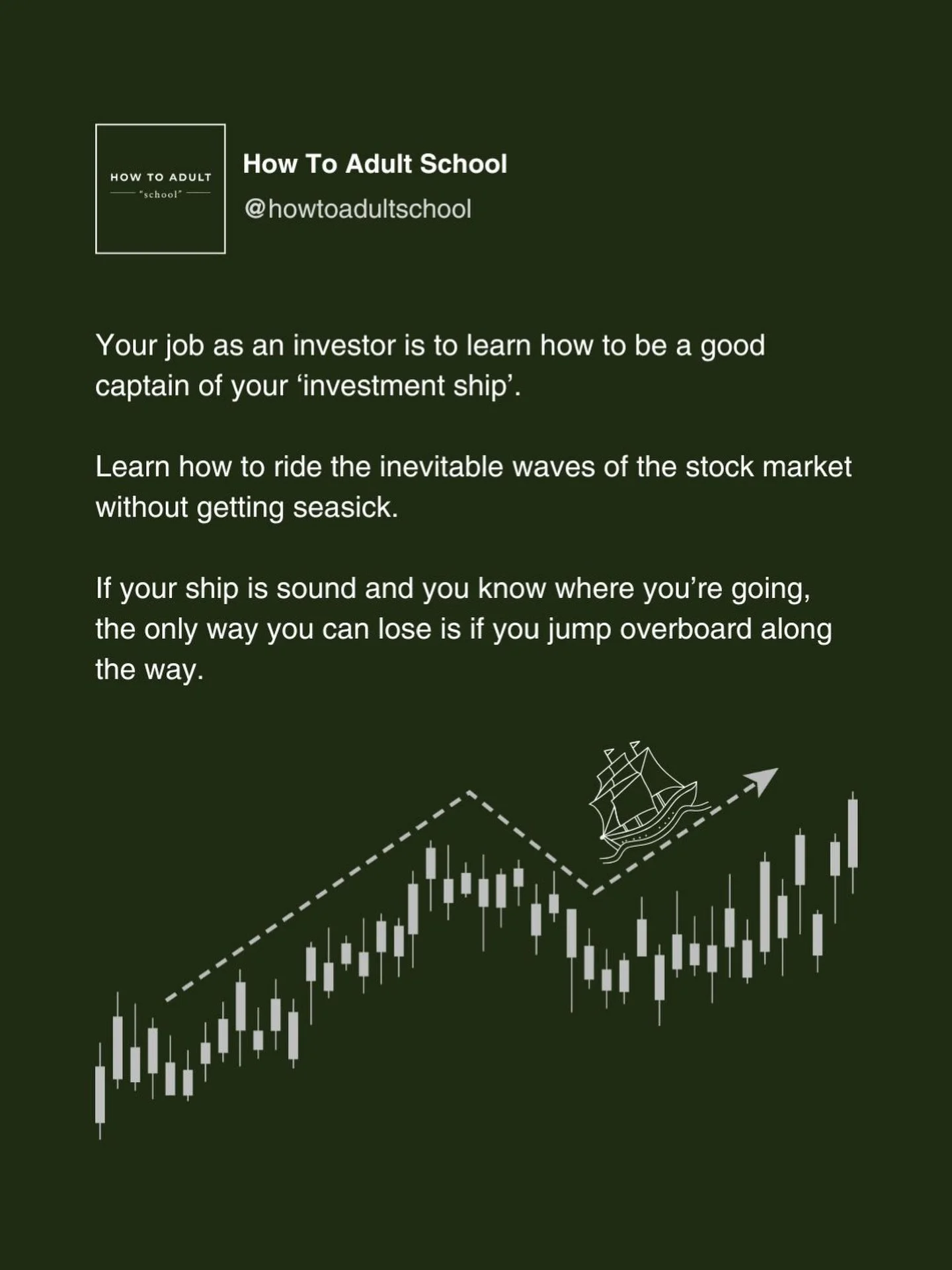 Just keep dollar cost averaging your money into market, set up a good investment plan ahead of time that you can trust, and stop checking on your investments all the time!
.
#personalfinance #financialliteracy #financialeducation #financeforcanadians