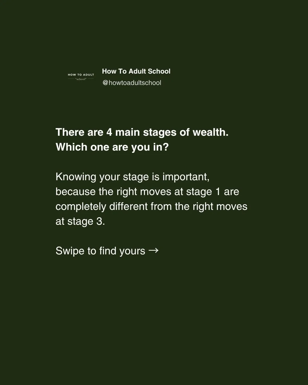 Most people aren&rsquo;t clear on what stage they&rsquo;re in, so they don&rsquo;t know what they should be focused on right now. 
.
The right moves at Stage 1 are completely different from the right moves at Stage 3. Trying to skip ahead doesn&rsqu