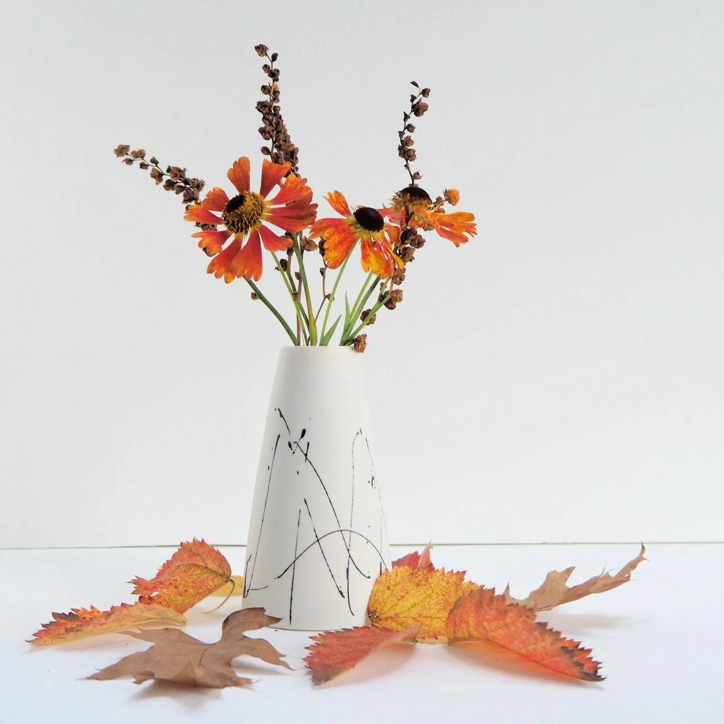 Hello autum 🍂. My favourite season, and time of new beginnings and reflection. 

#firstdayofautumn #favoriteseasonoftheyear #slipcastceramics #ceramicvases #vases #flowervase #brightenupyourday #innerfinnceramics #autumnequinox