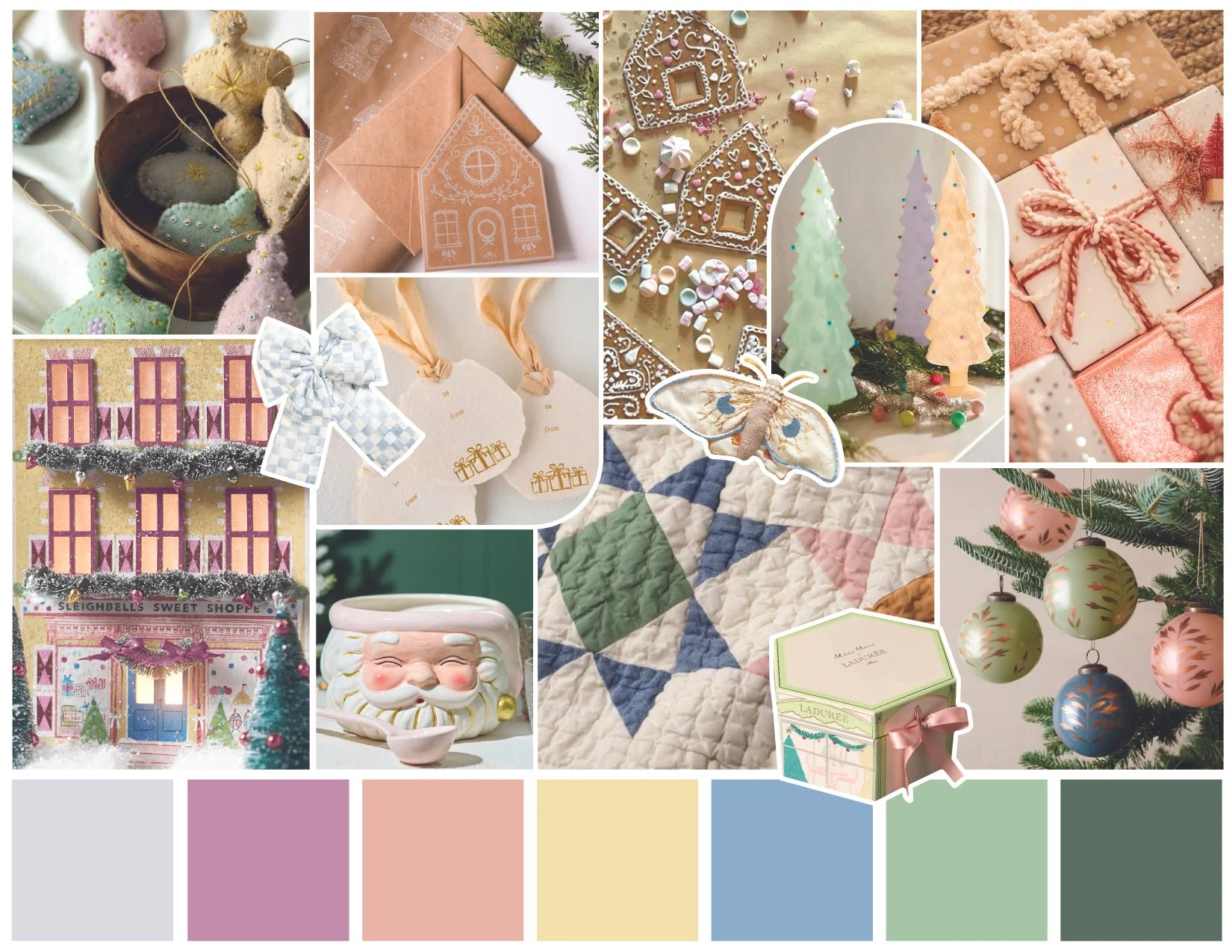 Holiday trend moodboard packaging trend A&H