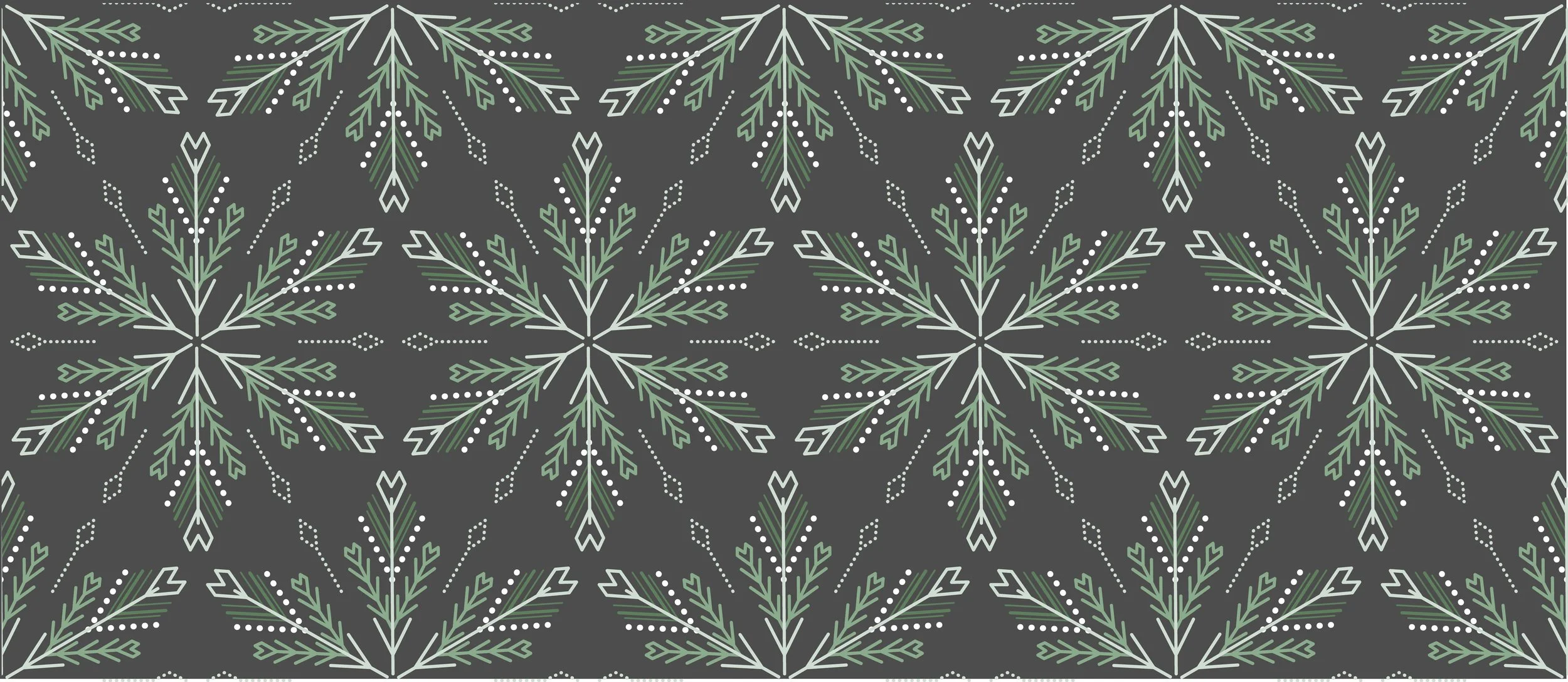 nature inspired snowflakes pattern holiday 2025 trend A&H