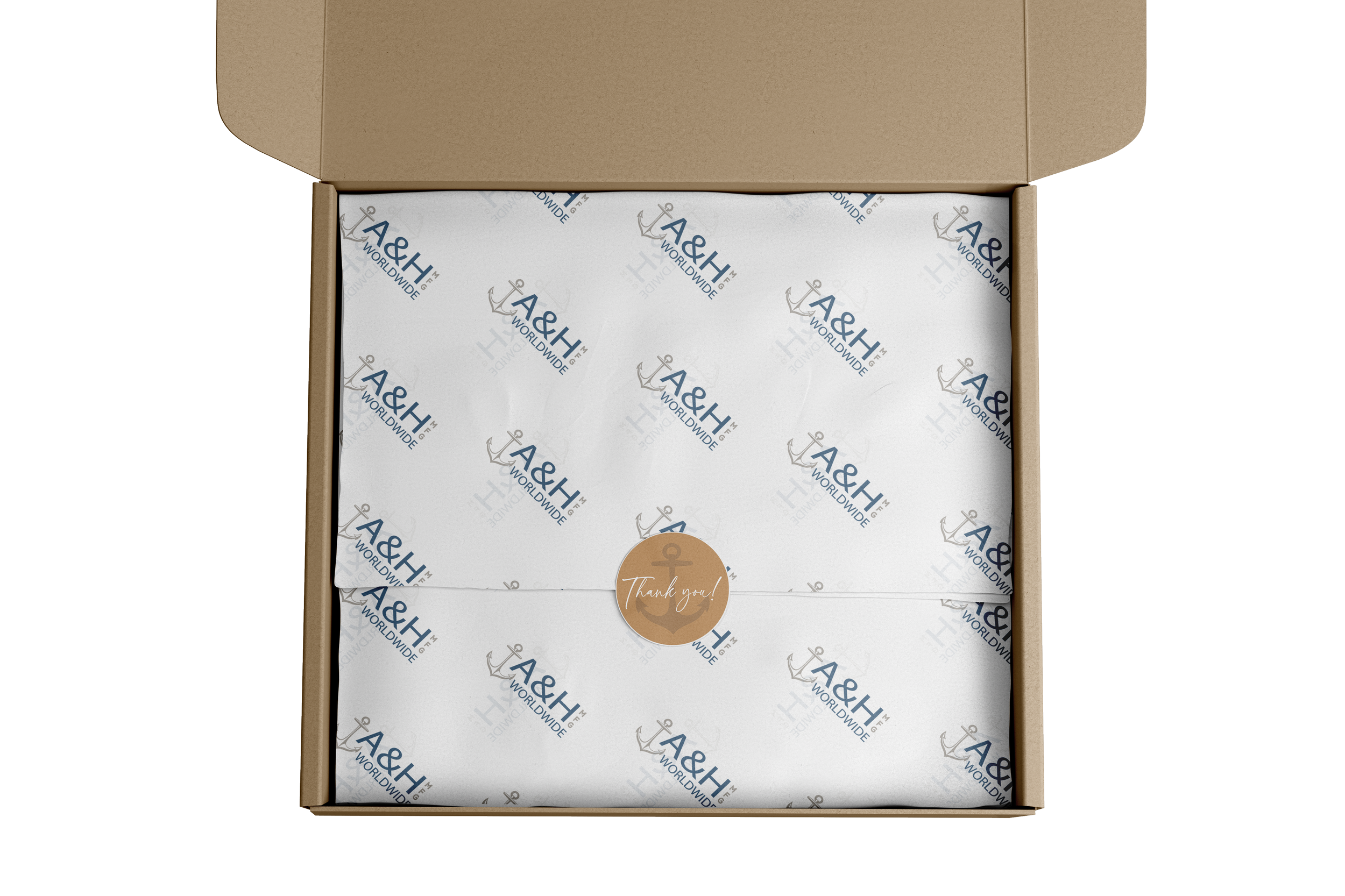 branded labels stickers ecommerce packaging A&H