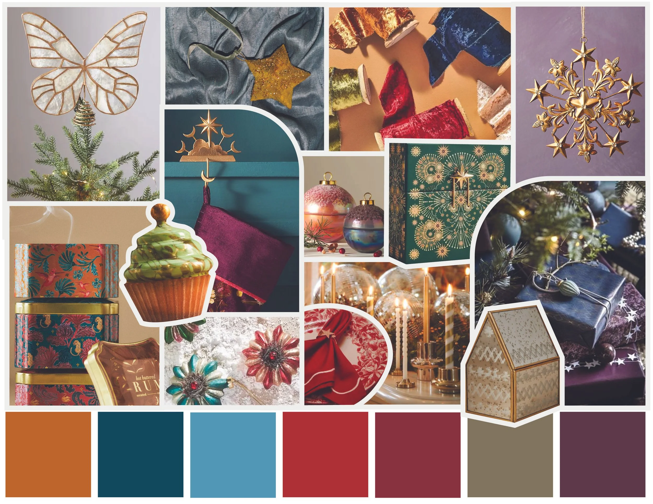 Stardust soiree mood board holiday 2025 trend A&H