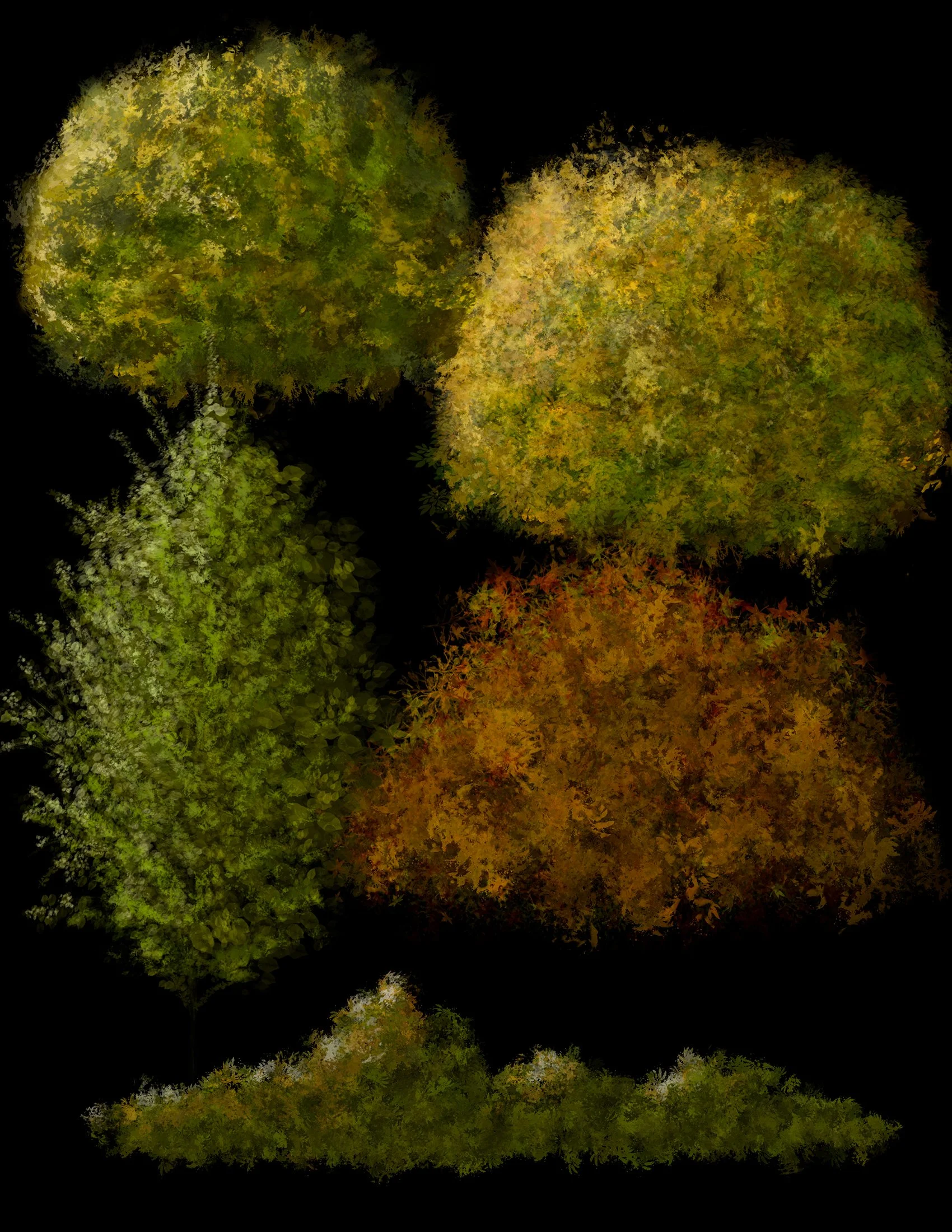 Painted Foliage PSD Files