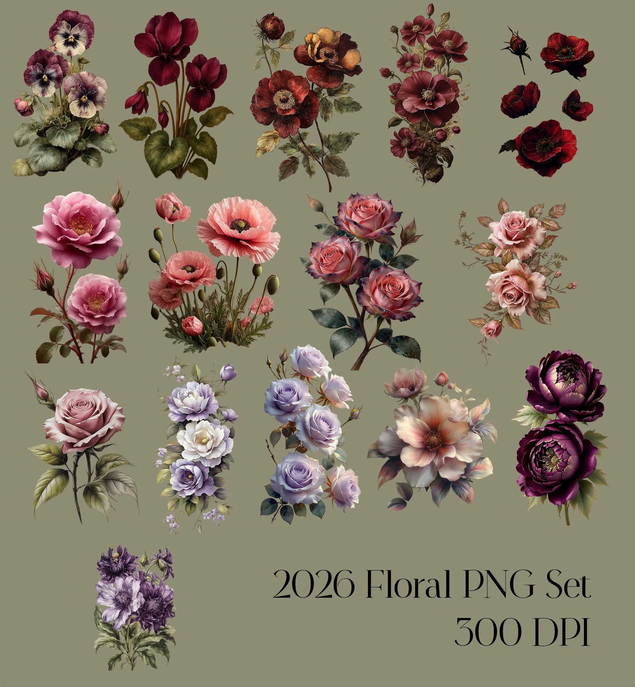 2026 Floral Transparent Layer Set