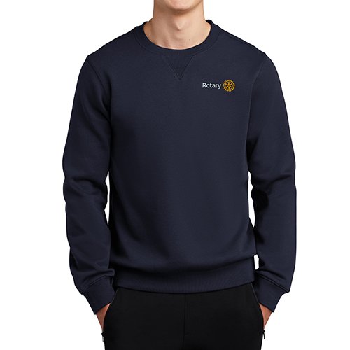 Navy Crewneck Sweatshirt w/ Masterbrand Logo — Arcata Rotary