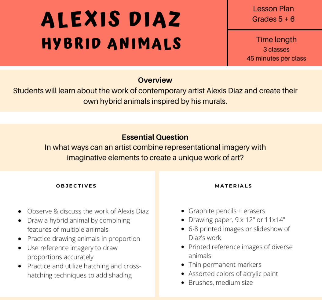 FREE Alexis Diaz Hybrid Animals, Grades 5+6