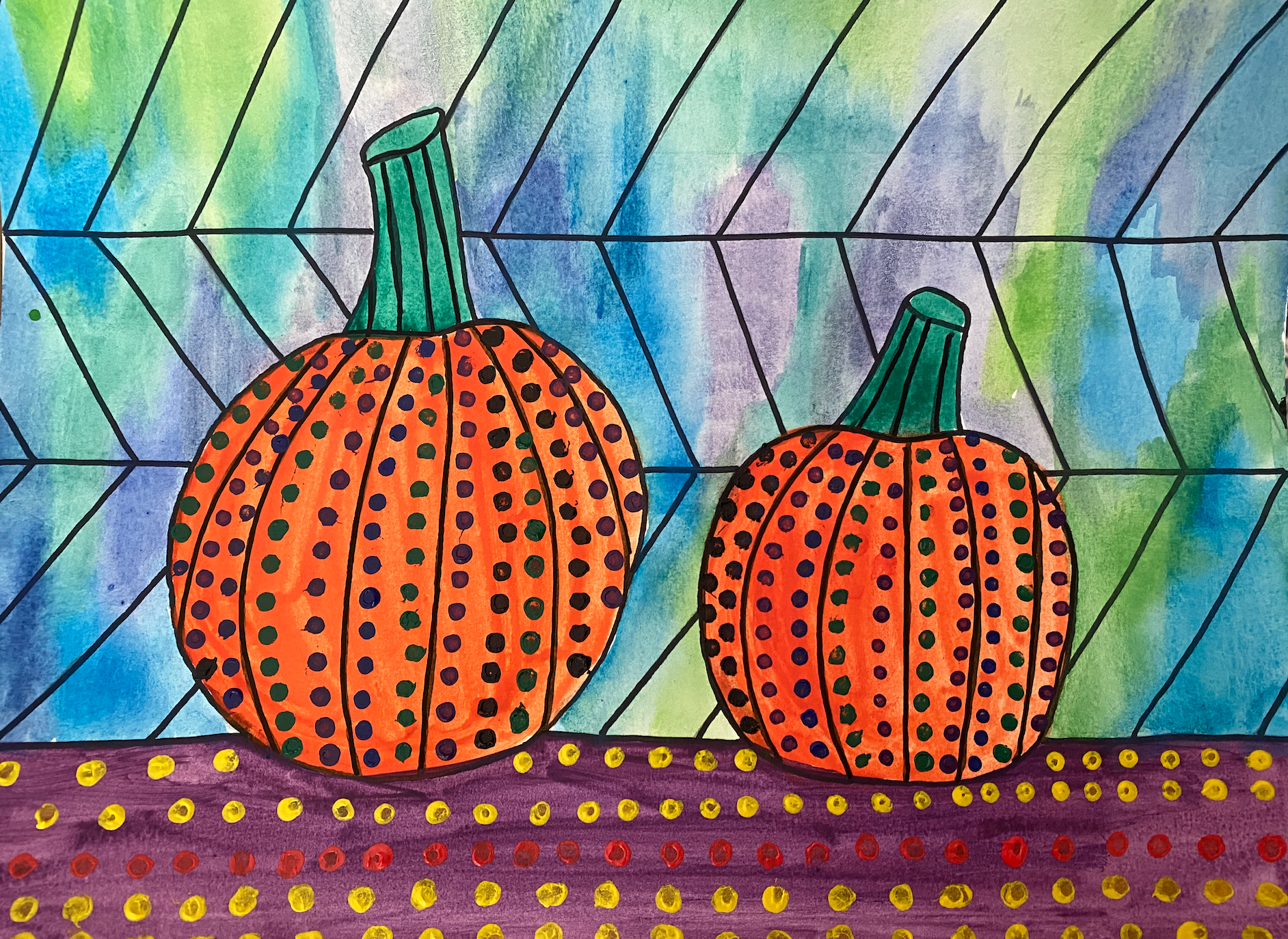 dotted pumpkins