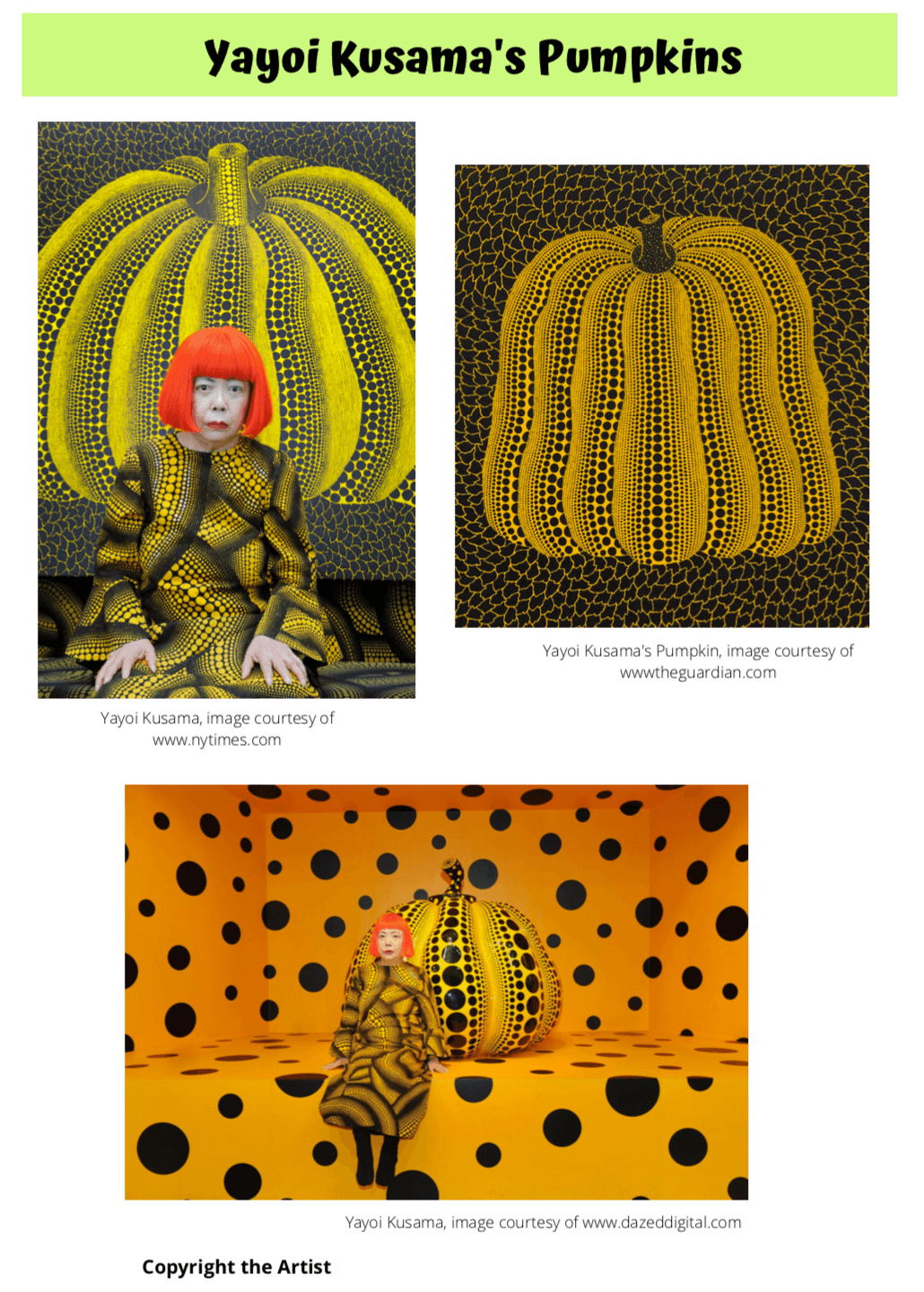 YAYOI KUSAMA PUMPKINS