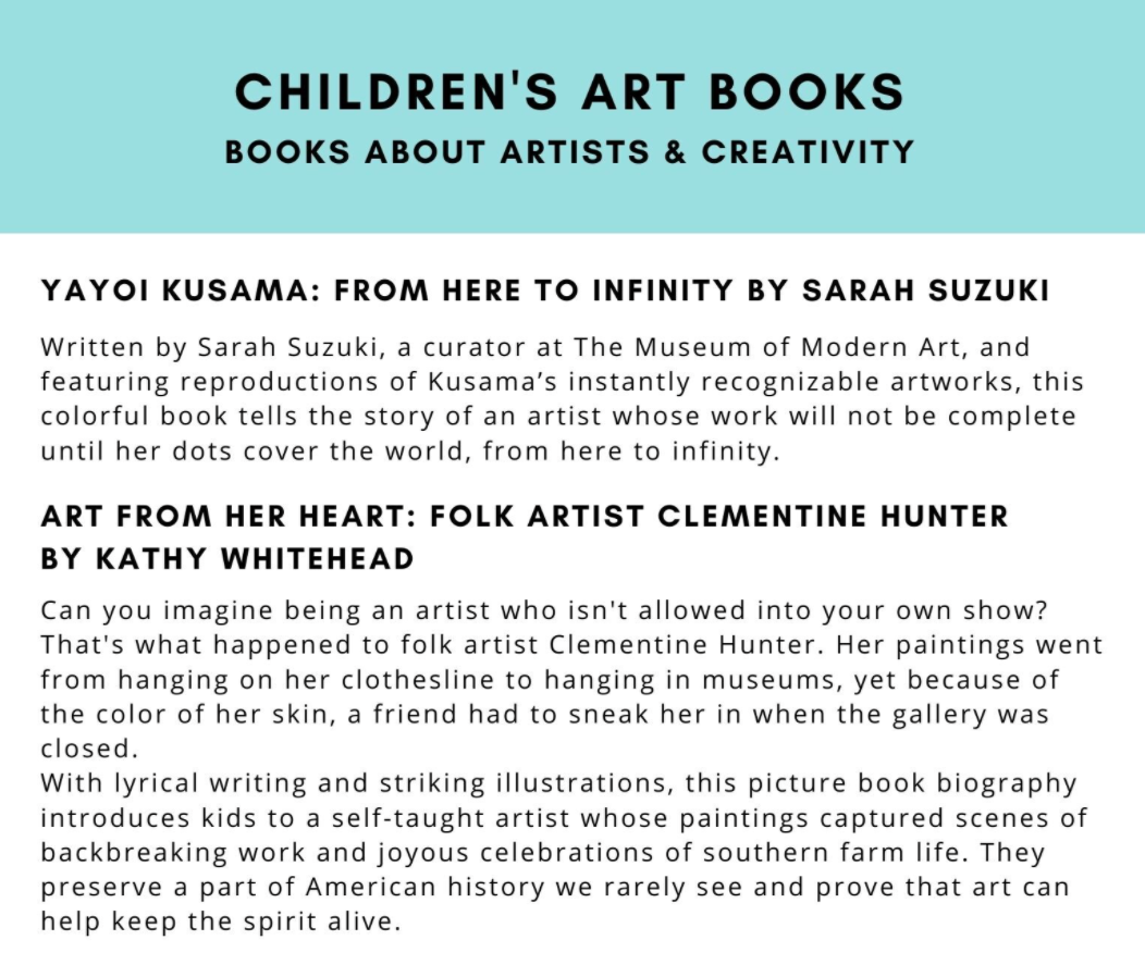 FREE Children's Art Books Recommended by Visionary Art Collective