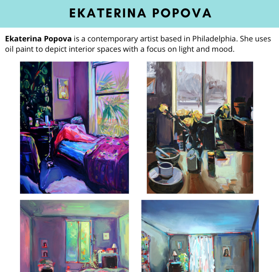 FREE Contemporary Artist Guide: Ekaterina Popova, Grades 6-12