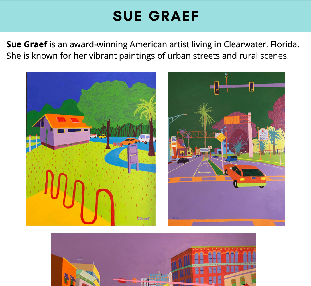 FREE Contemporary Artist Guide: Sue Graef, Grades 2-8