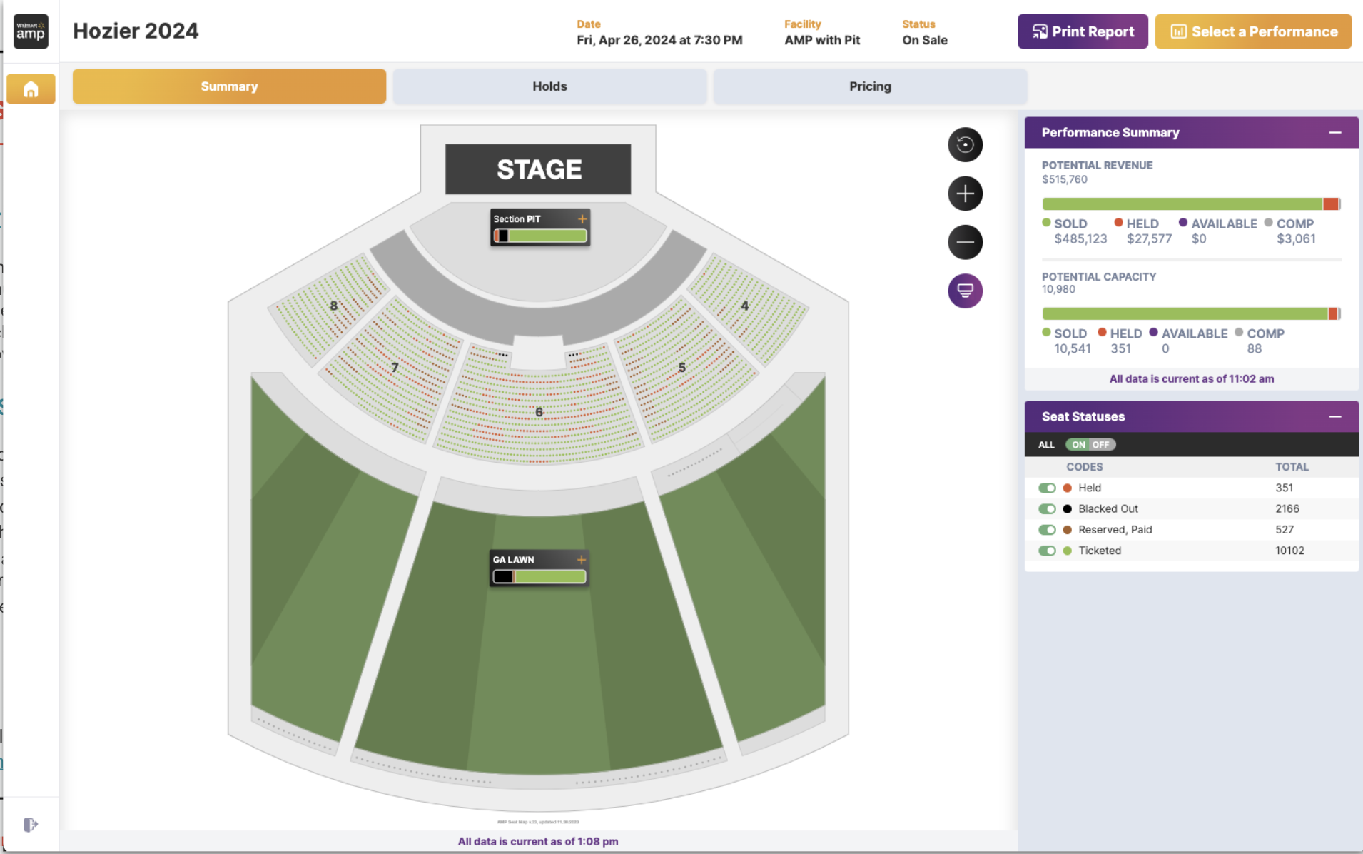 Walmart AMP event discovery interface
