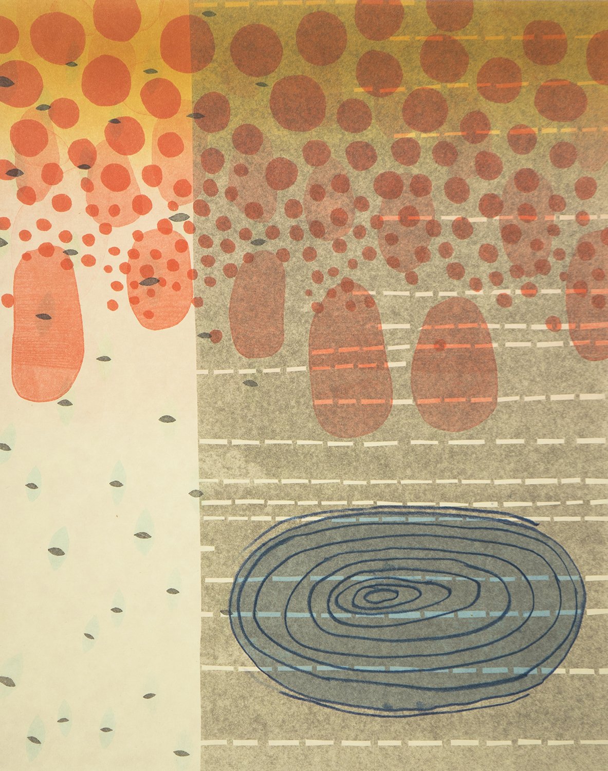 Infinite Guile XXI, 2023. Monotype, 20" x 16"