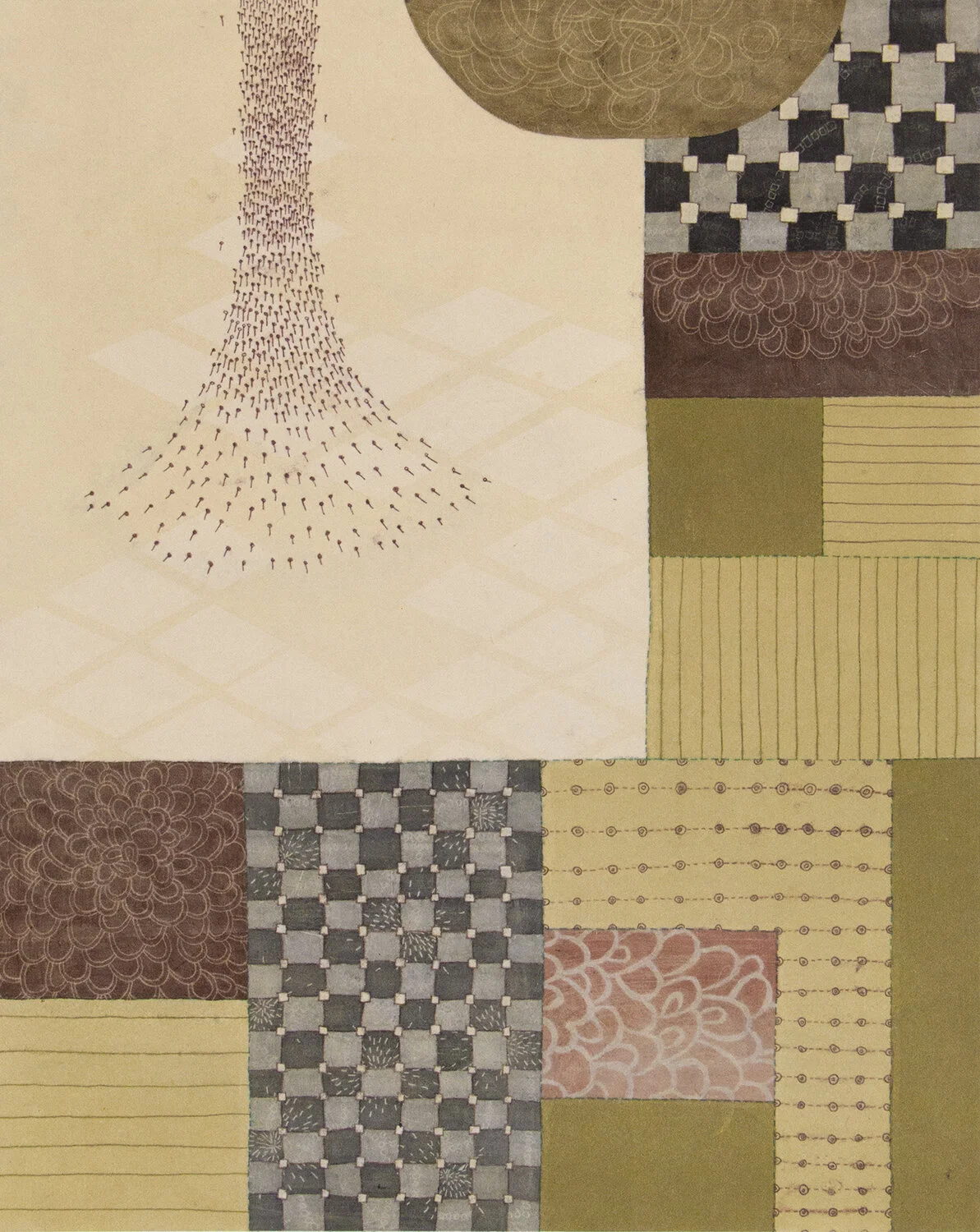 Unlikely Cousin II, 2015. Monotype, 20" x 16"