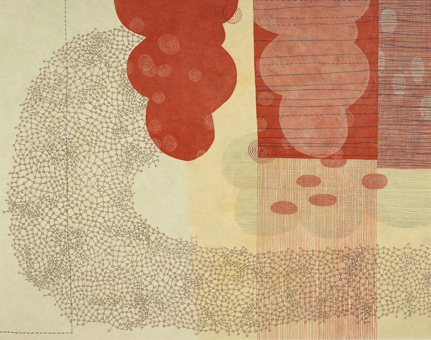 Cloudy with a Chance of Sprinkles, 2021. Monotype, 16" x 20"