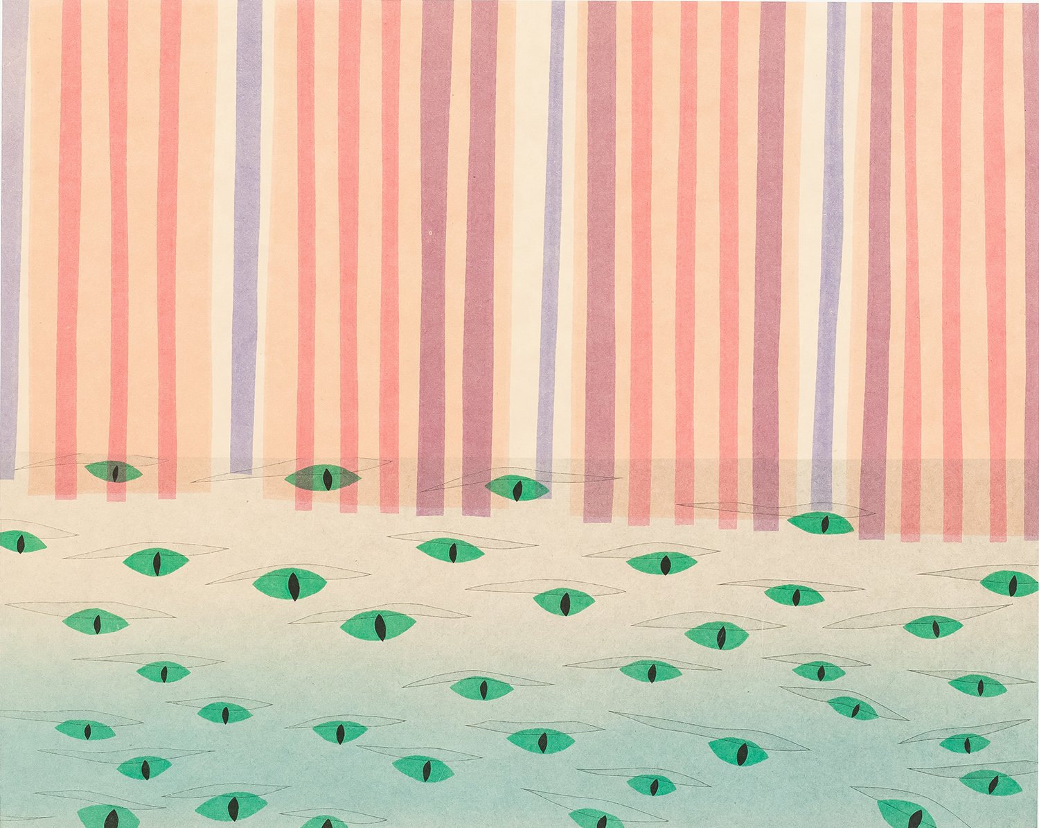 Infinite Guile II, 2023. Monotype, 16" x 20"