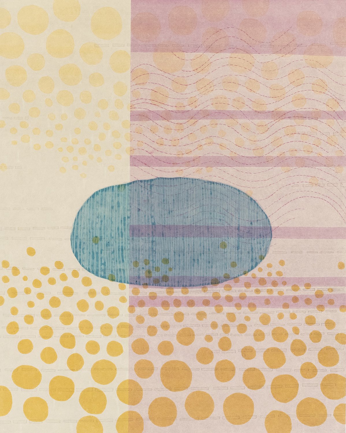 Infinite Guile XIII, 2023. Monotype, 20" x 16"