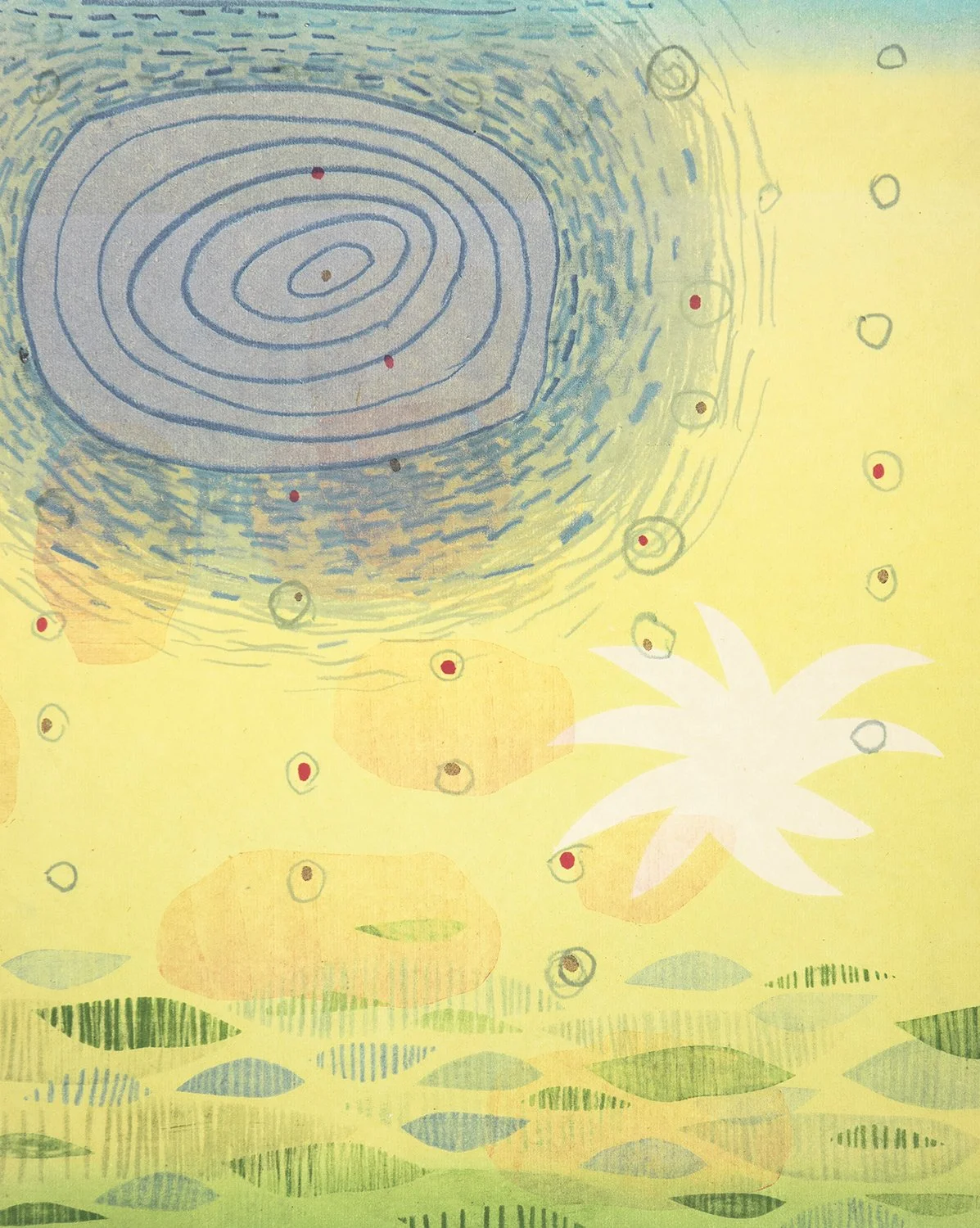With All This Loveliness... IV, 2026. Monotype, 20" x 16"
