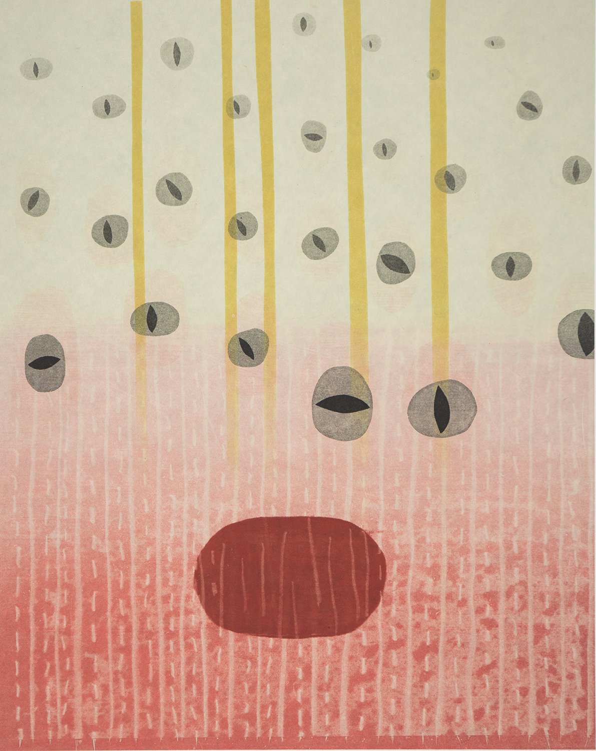 Infinite Guile XX, 2023. Monotype, 20" x 16"